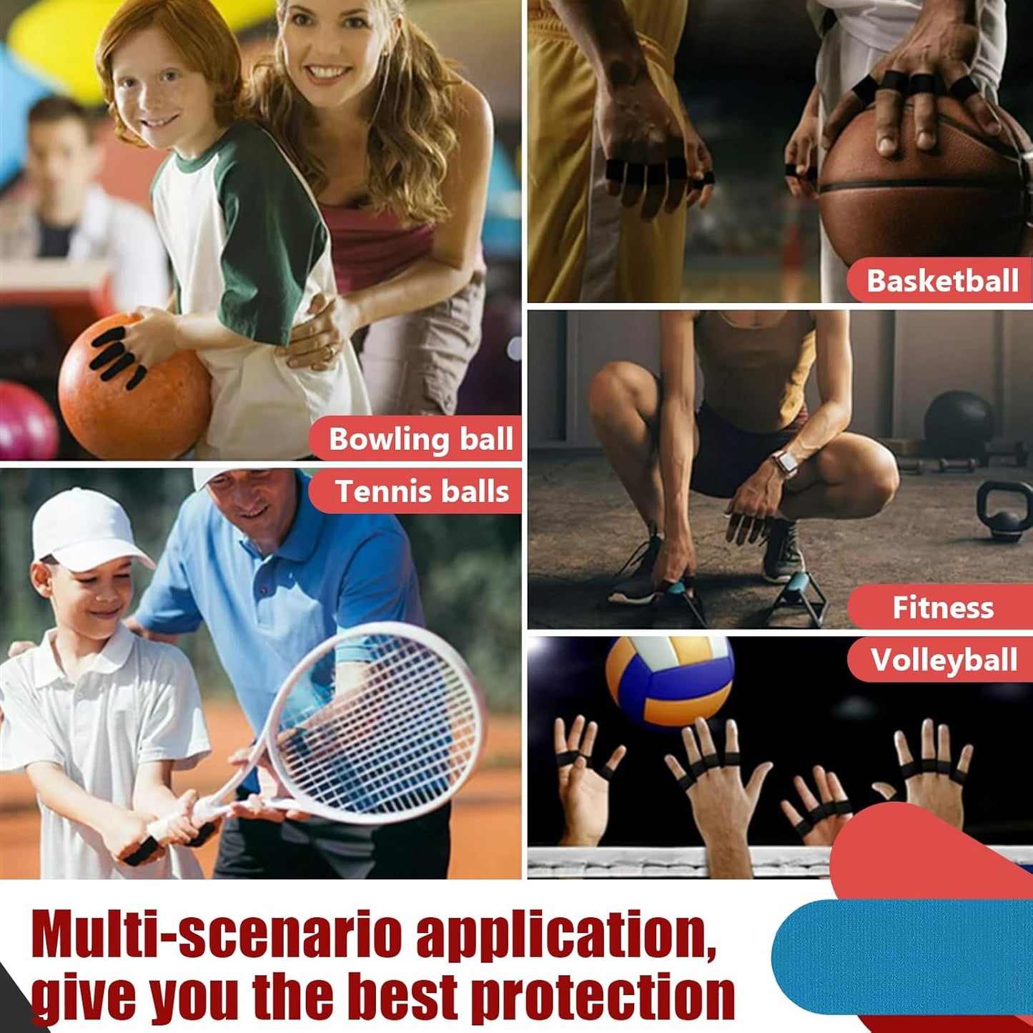 100 PCS Bowling Thumb Tape - Bowling Finger Tape - Thumb Tape Protector for Bowling(Multiple Colors, 1 x 2.8 Inches, Breathable)