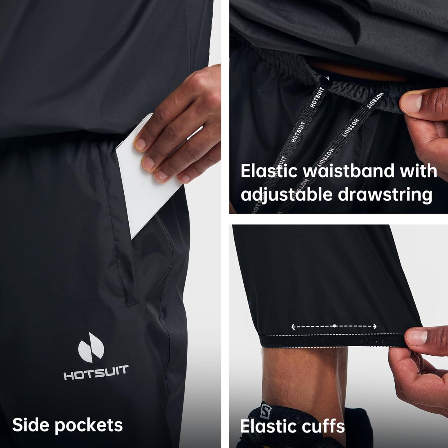 HOTSUIT Sauna Suit Men Anti Rip Boxing Sweat Suits Exercise Workout Jacket