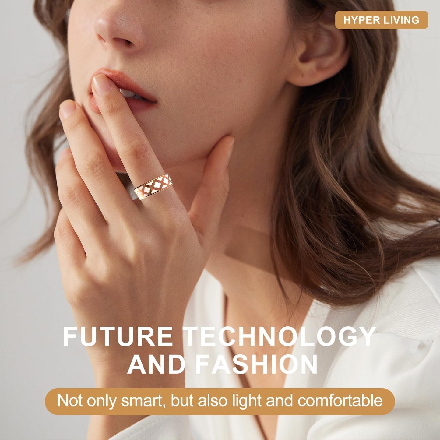 Smart Ring Health Tracker, Sleep Tracker Ring with Heart Rate, Blood Oxygen, Sleep Quality Monitoring, Air Gesture (Black, Size 7-14)