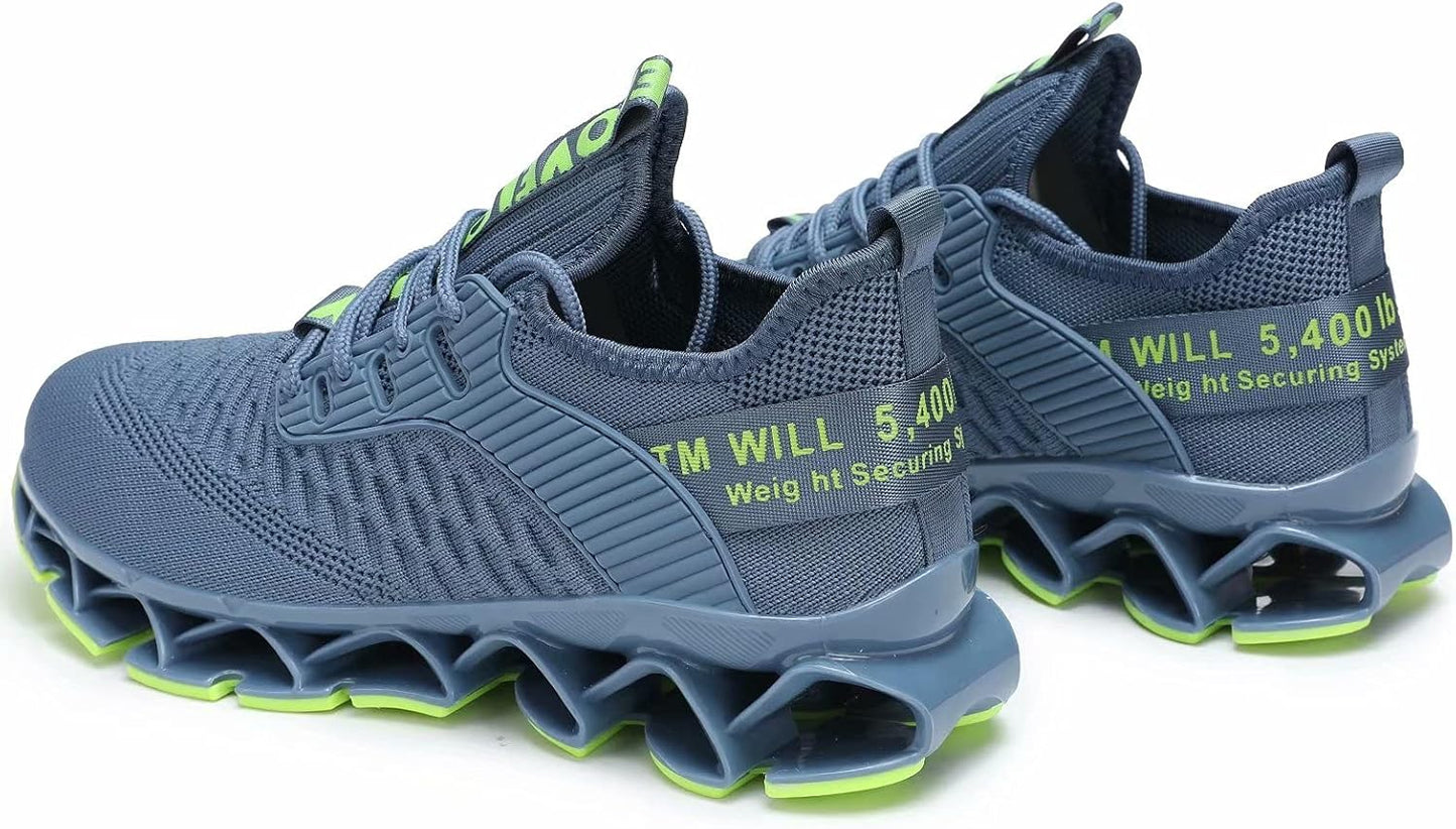 Men's Running Shoes Blade Tennis Walking Fashion Sneakers Breathable Non Slip Gym Sports Work Trainers