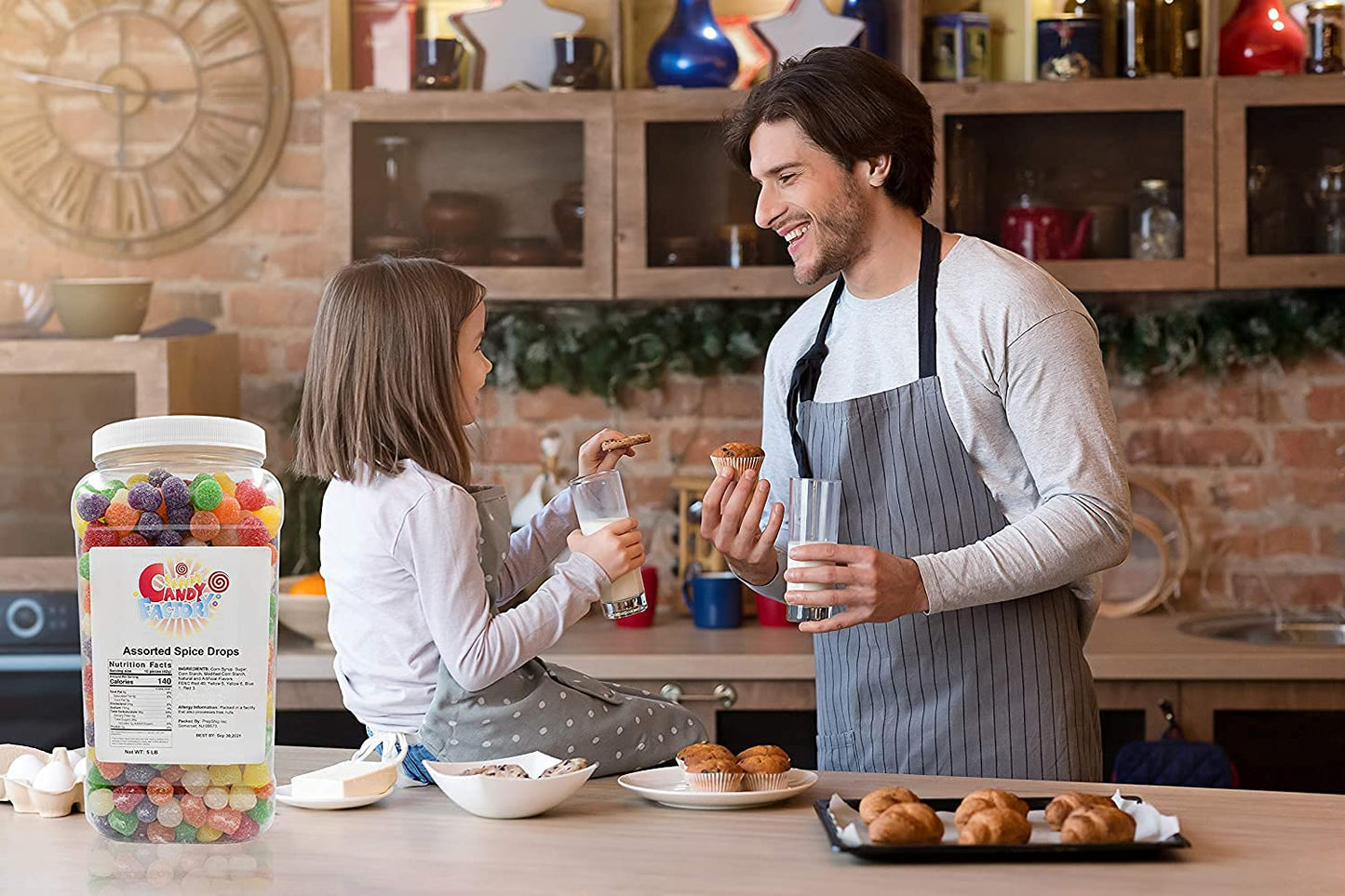 Sarahs Candy Factory Assorted Spice Drops 5 Lbs in Jar