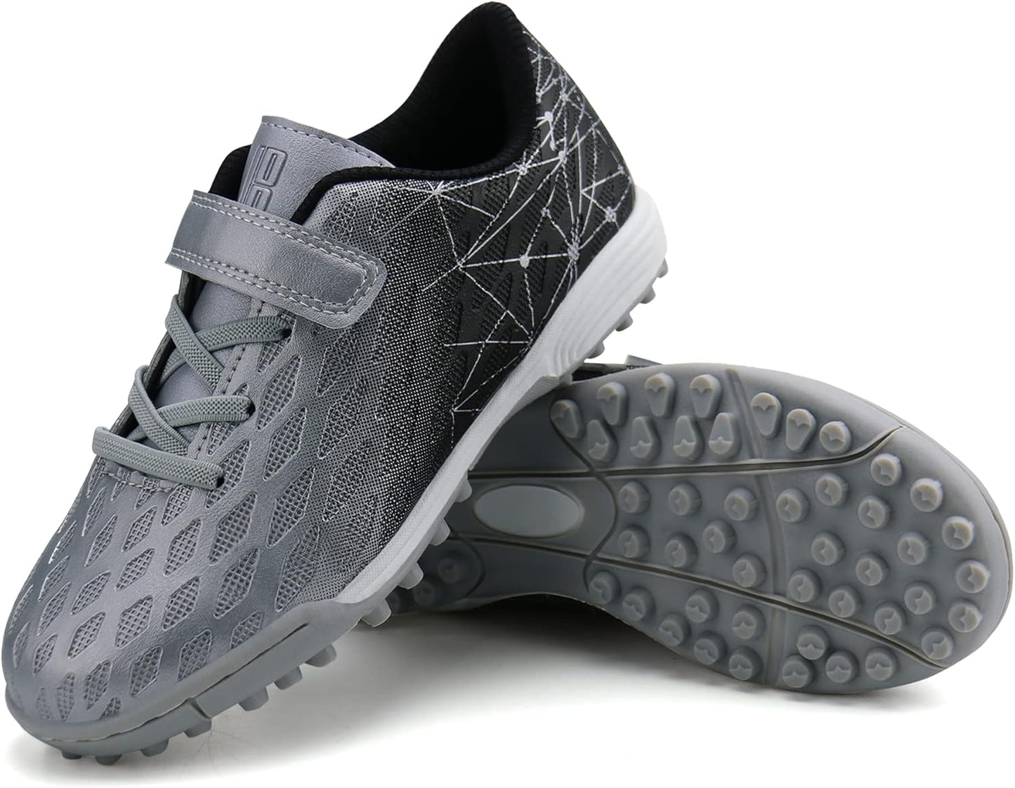 brooman Kids Indoor Soccer Shoes Boys Girls Soccer Cleats Athletic Turf Shoes