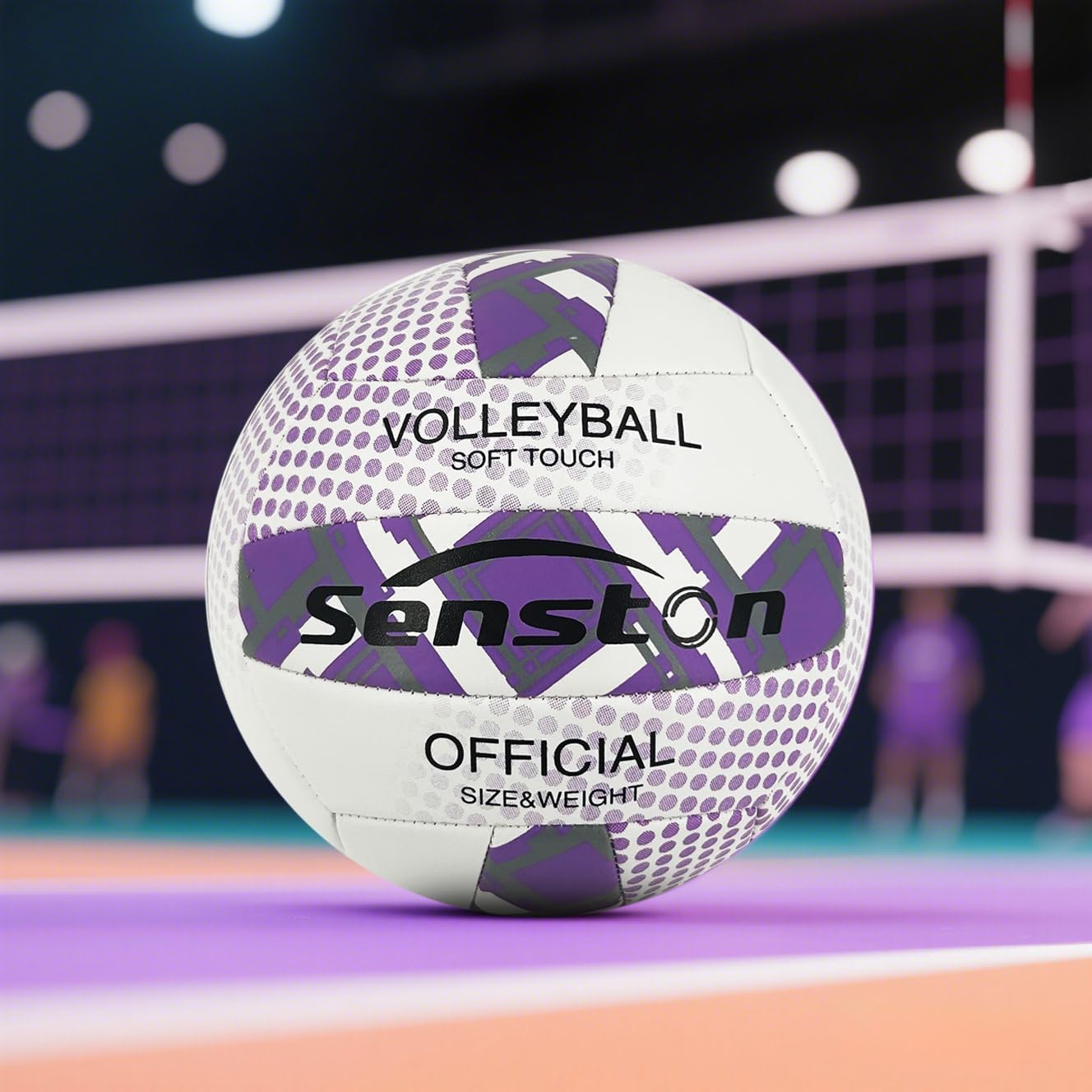 Senston Premium PVC Volleyball Size 5 – Indoor/Outdoor Volleyball, All-Weather Durable Design for Training, Practice & Beach Games (Meets Official Size Standards)