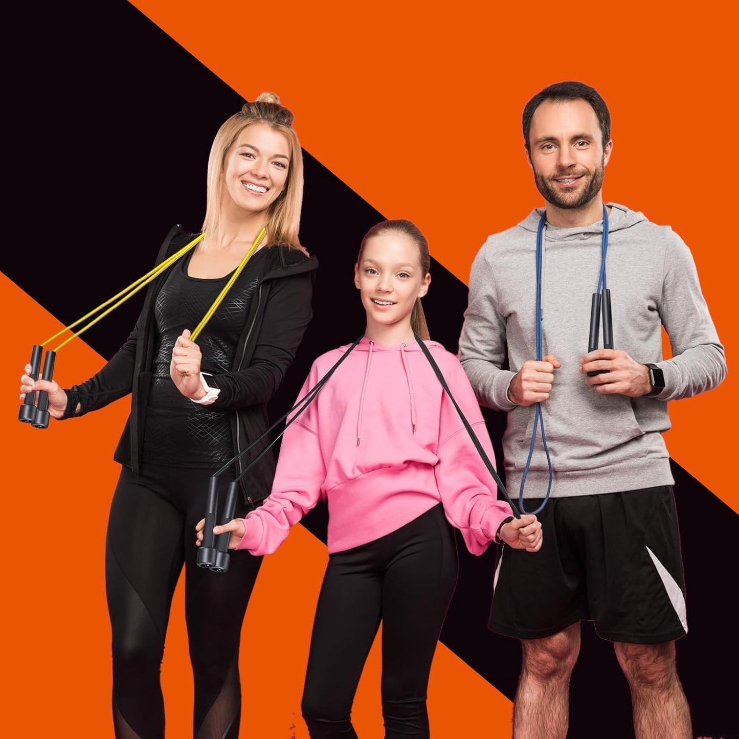 14 Pack Adjustable PVC Jump Rope for Cardio Fitness - Versatile Jump Rope for Women Men Kids Christmas Gift -Tangle-Free for Keeping Fit, Training, Workout