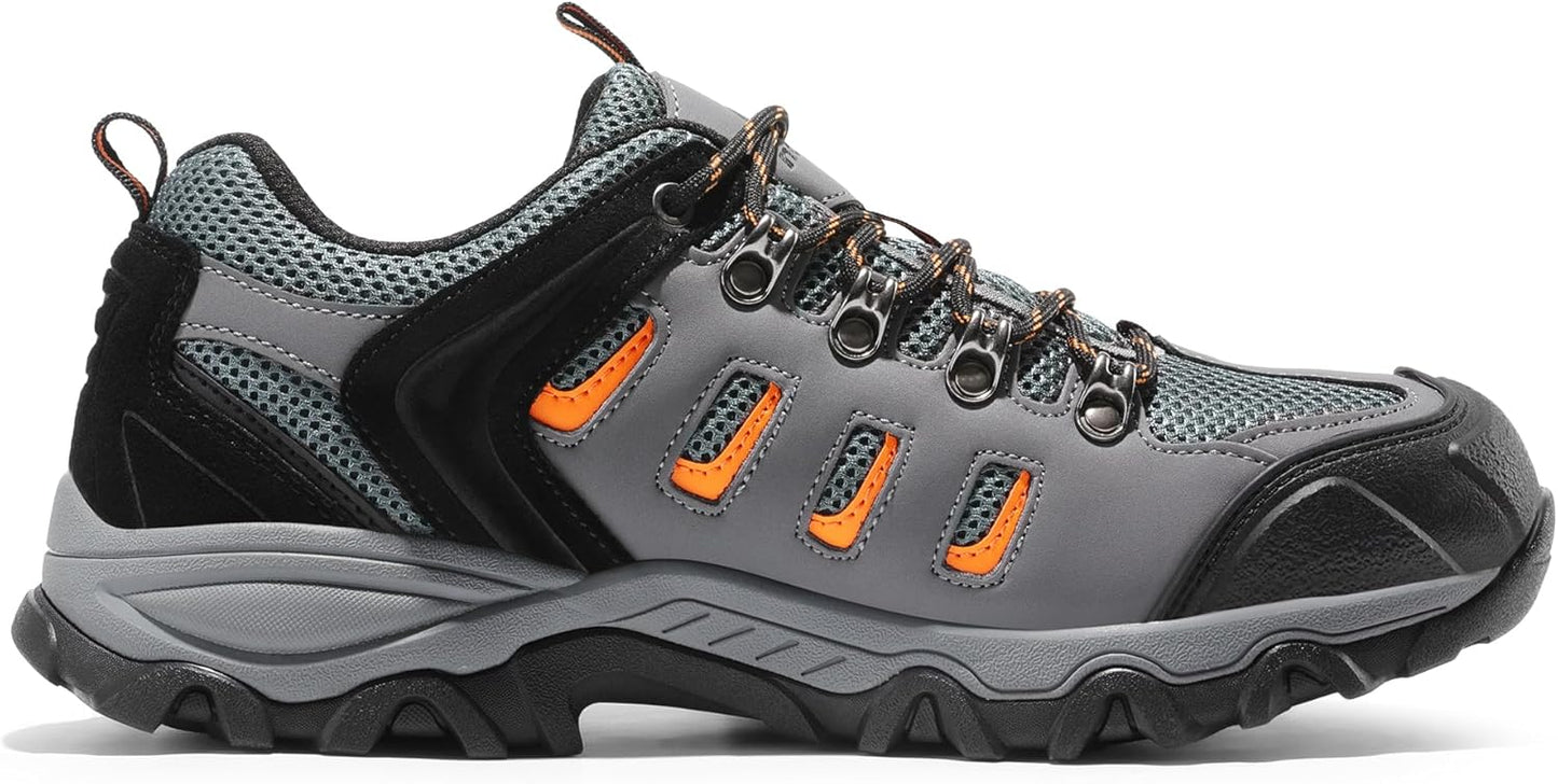NORTIV 8 Men's Waterproof Hiking Shoes Leather Low-Top Hiking Shoes for Outdoor Trailing Trekking Camping Walking Quest