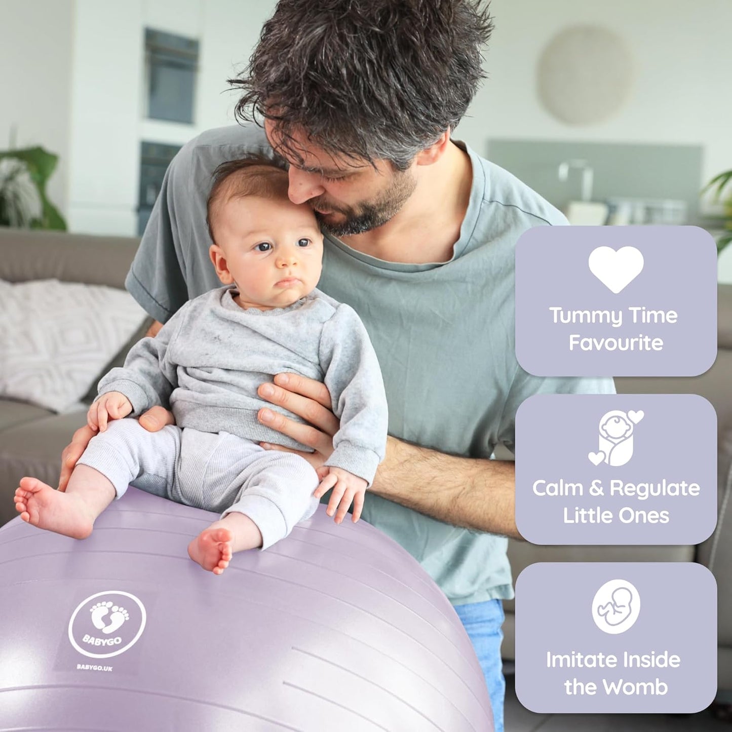 BABYGO® Birthing Ball for Pregnancy & Labor + Our Award Winning Book - Exercise, Birth & Recovery Plan, 5X Stronger Than a Yoga Ball with Eco Friendly Material