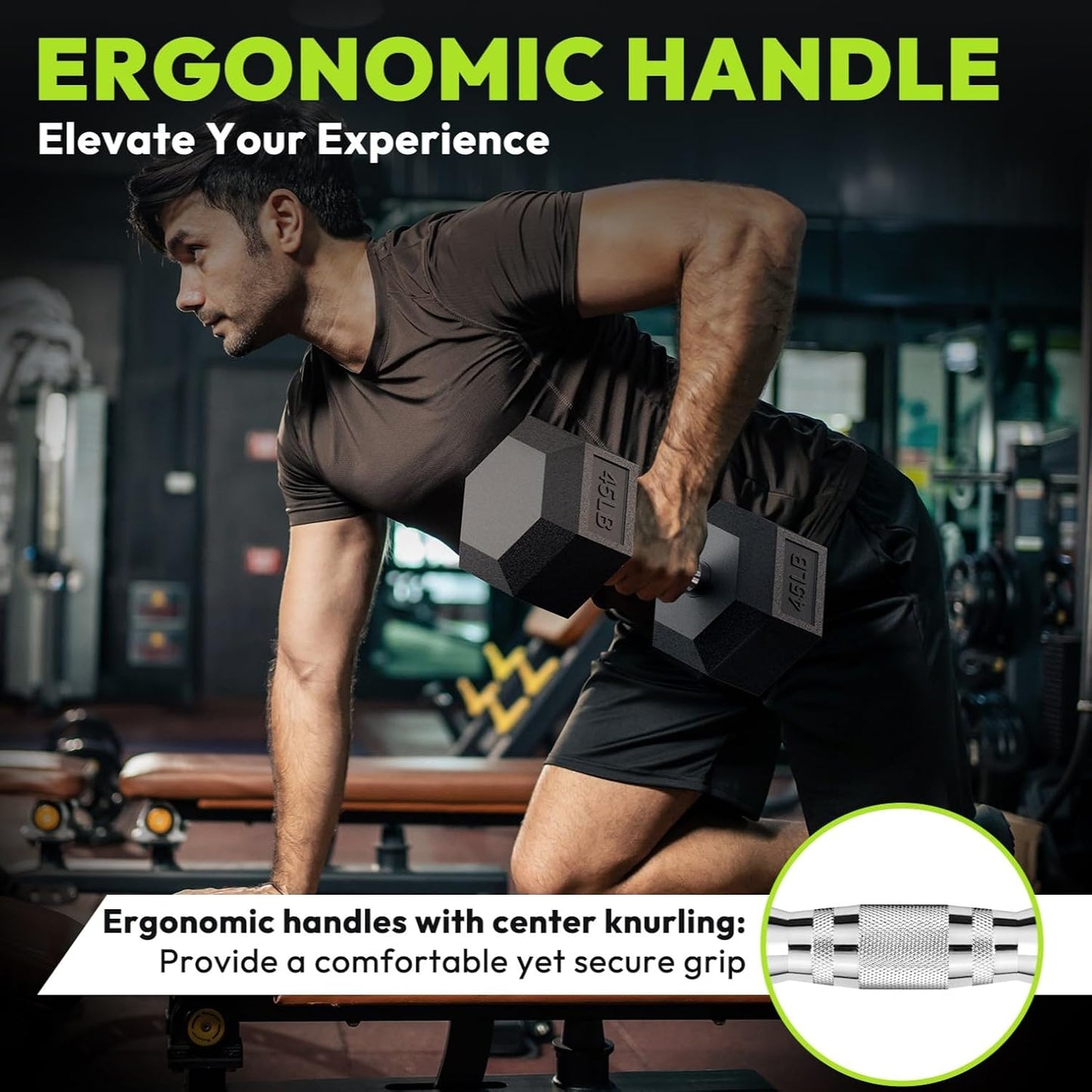 Hex Dumbbell Set 2.5-400 lb, Rubber Encased Exercise & Fitness Dumbbells, Weights Dumbbells Set of 2, Hand Weight for Strength Training