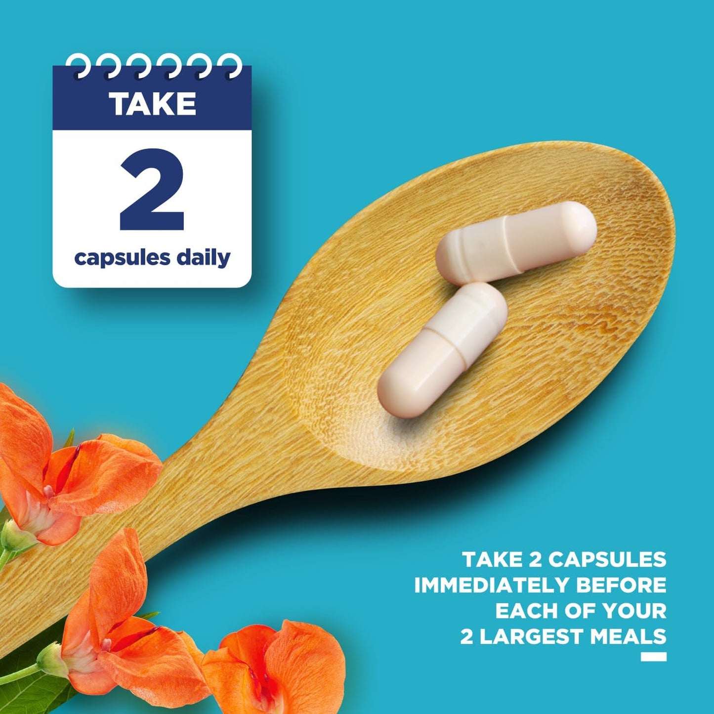 White Kidney Bean Extract Carb Blocker - White Kidney Beans Supplement for Metabolism Boost & Ease Calories from Starchy Food - Carb Control Supplements - 60 Capsules