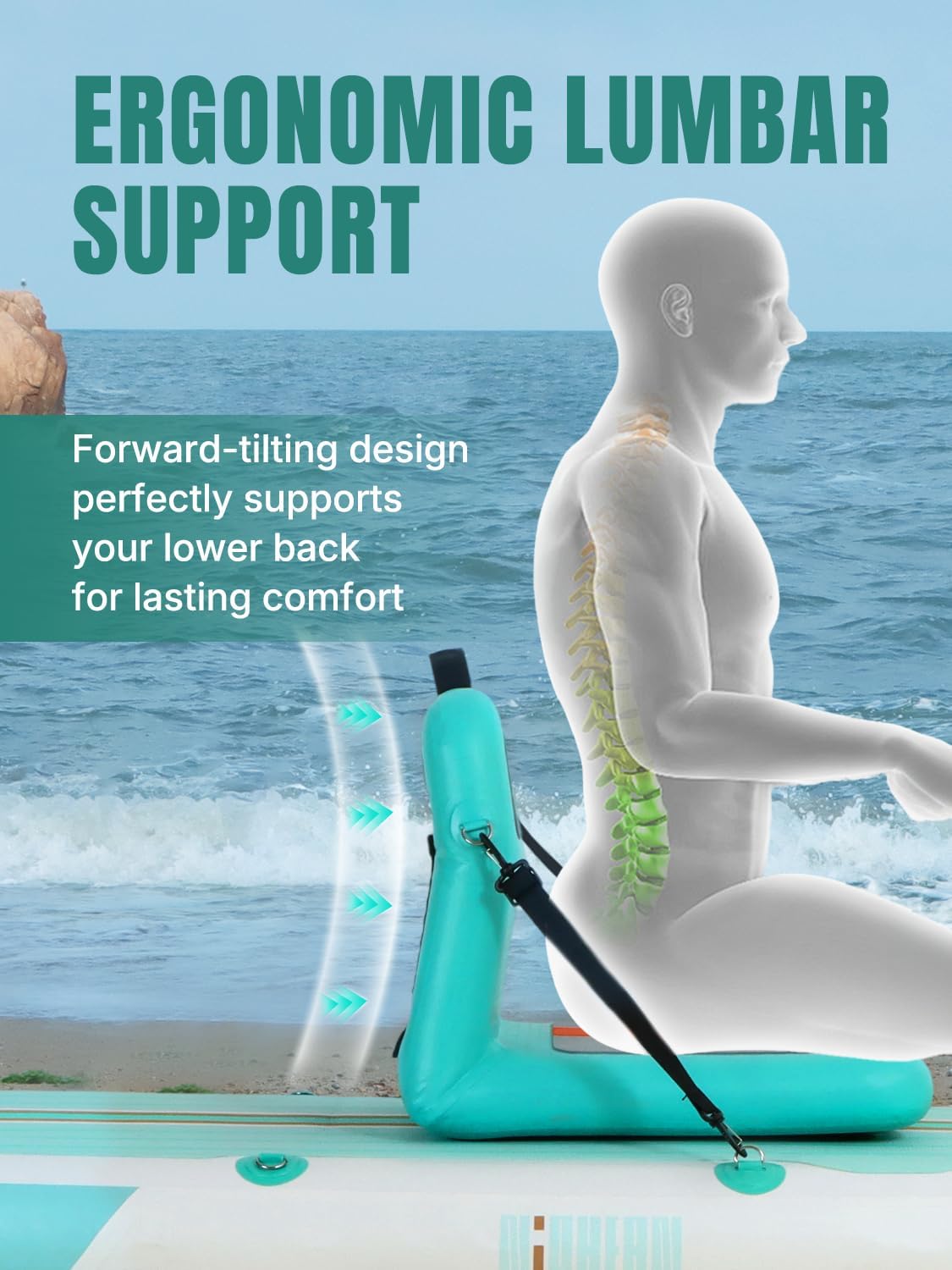 Niphean Inflatable Stand Up Paddle Board with SUP Accessories, Anti-Slip EVA Deck, 10’6’’ Inflatable Paddle Boards for Adults & Youth of All Skill Levels