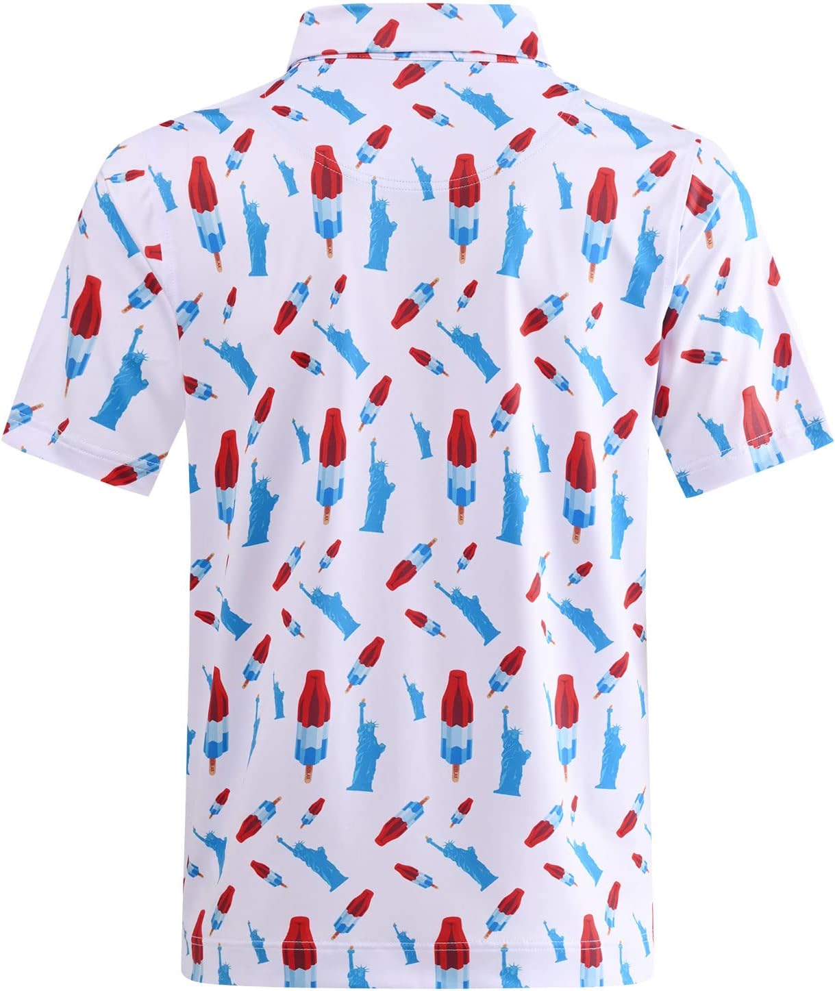 DEOLAX Mens Polo Shirts Fashion Print Mens Golf Shirt Dry Fit Mens Golf Polo Short Sleeve Quick Dry Funny Golf Shirt for Men