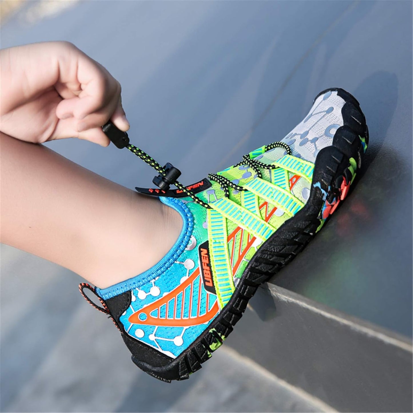 UBFEN Water Shoes for Kids Boys Girls Aqua Socks Barefoot Beach Sports Swim Pool Quick Dry Lightweight Toddler Little Big Kid