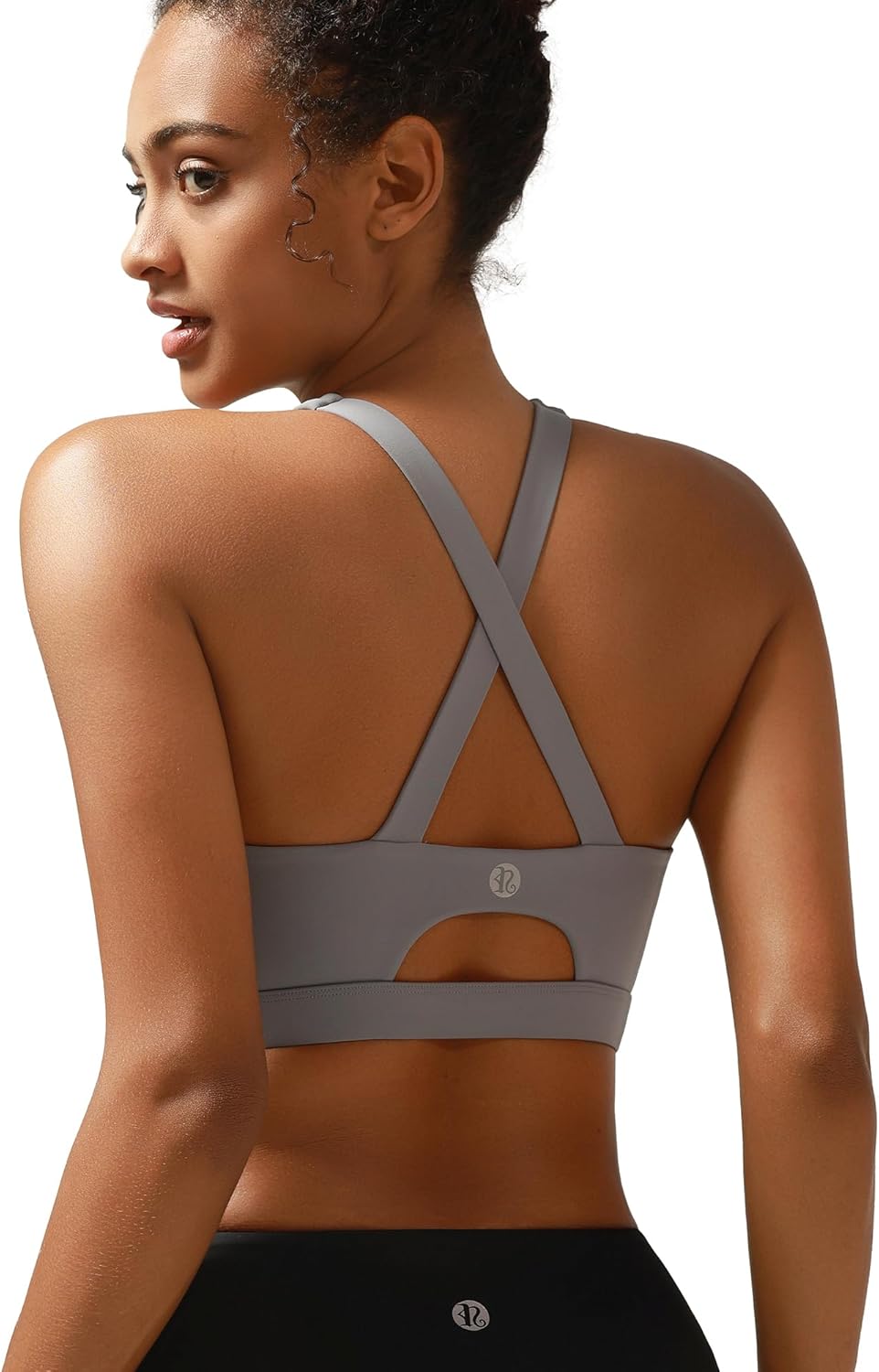 RUNNING GIRL Sports Bra for Women High Support Molded Cup Strappy Running Sports Bras with Sewn in Pads