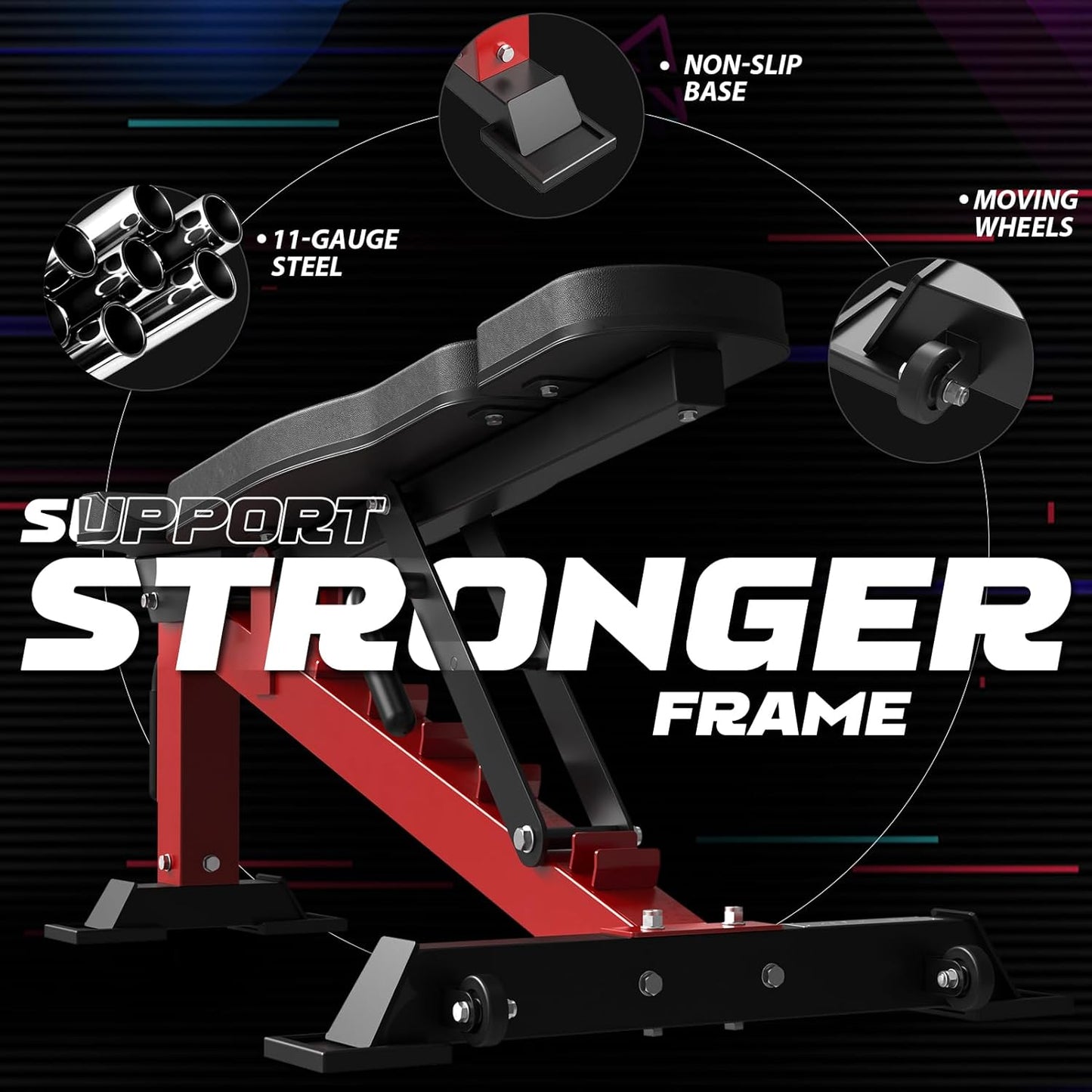 Mikolo Smith Machine, 2200lbs Squat Rack with LAT-Pull Down System & Cable Crossover Machine, Training Equipment with Leg Hold-Down Attachment