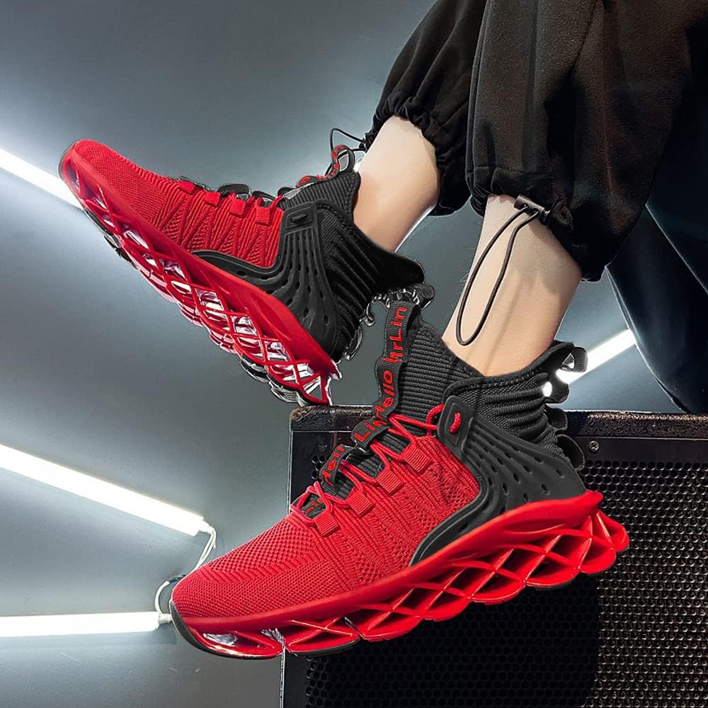 Hello MrLin Men's Running Shoes Non Slip Athletic Tennis Walking Blade Type Sneakers Hip Hop