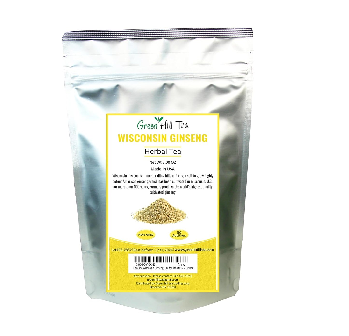 Genuine Wisconsin Ginseng Tea, A Refreshing Favourite beverage for Athletes – 2 Oz Bag