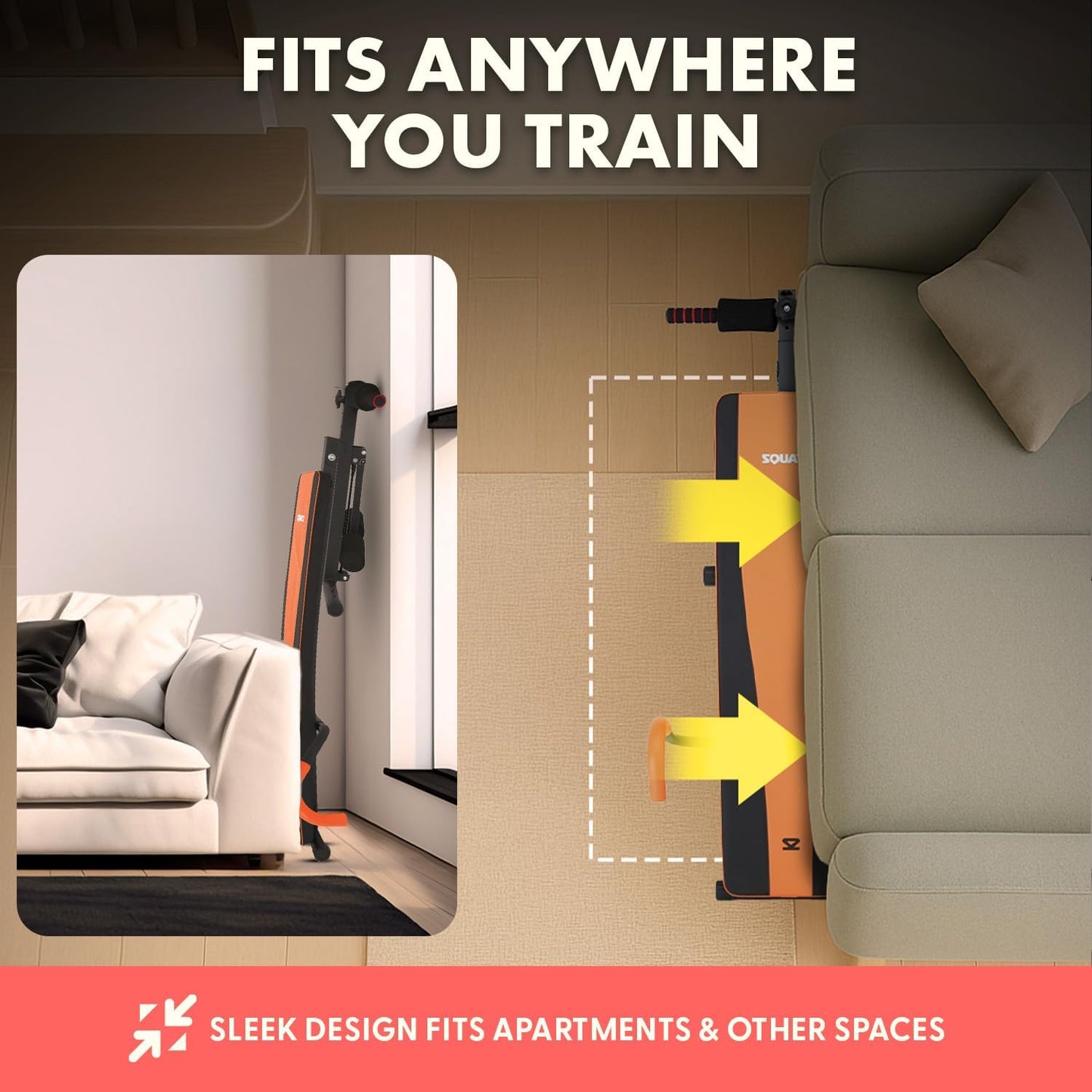 SQUATZ Adjustable Bench for Home Gym - Versatile Weight Bench for Men & Women - Ergonomic Workout Bench for Bench Press & Full Body Exercise - Heavy-Duty Steel, Non-Slip Design