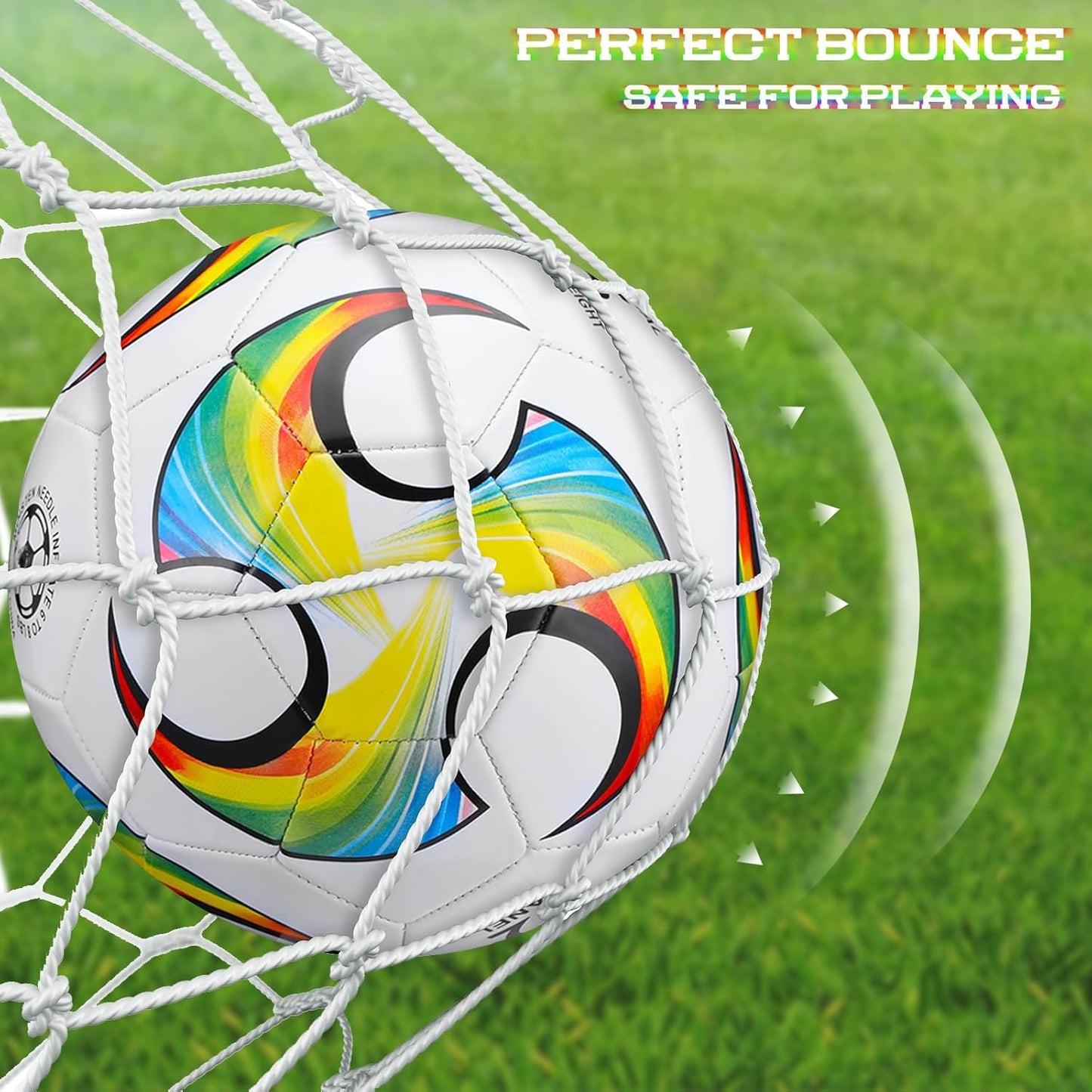 Lenwen 12 Pcs Soccer Balls with Pump Bulk Official Size 5 4 3 Kids Teen Adult Indoor Outdoor Sports Soccer Ball Toddler Youth Gift for Training Game Practice Christmas Operation