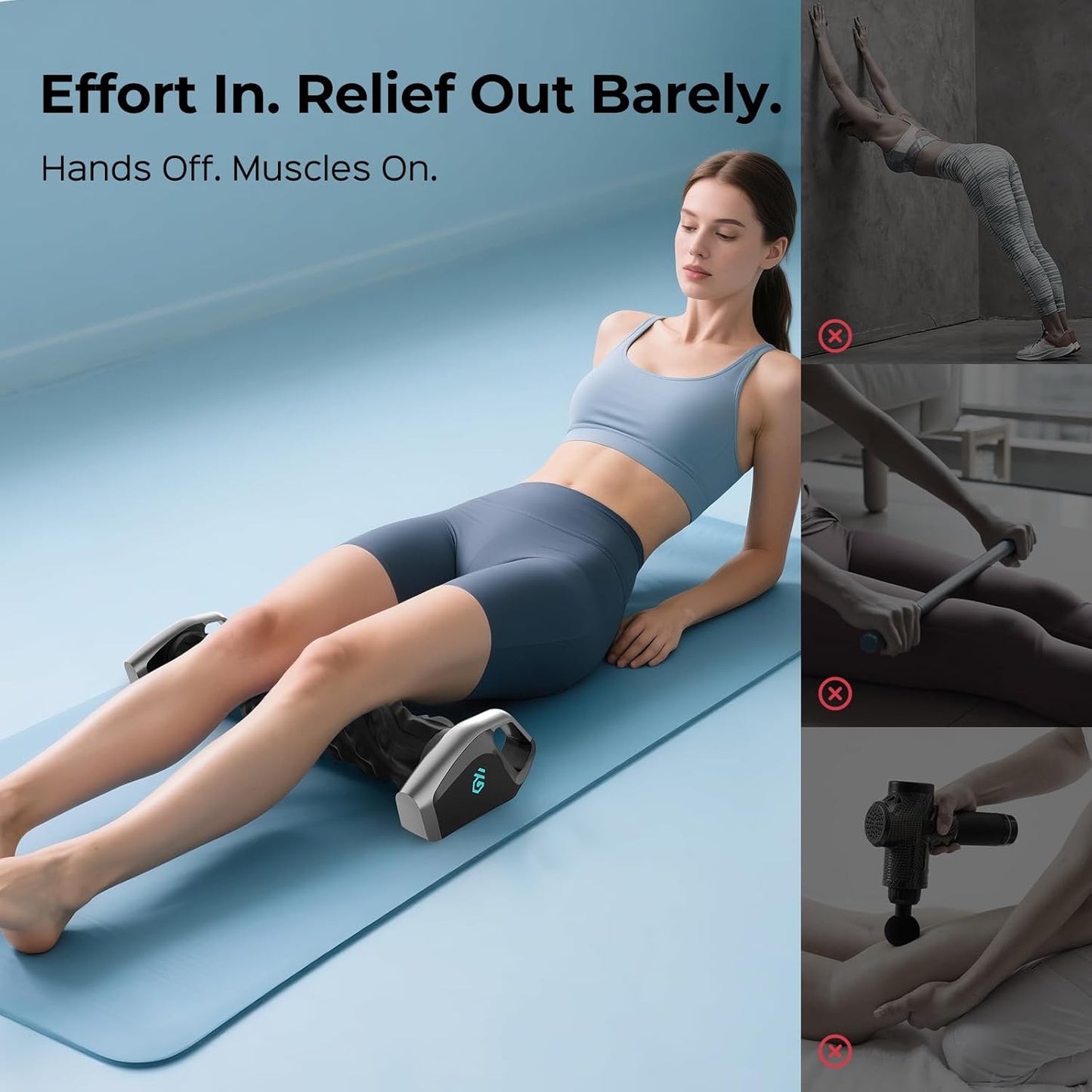 Smart Massager Roller – Deep Tissue Electric Massager with App Controlled, Auto Rolling for Muscle Massage and Myofascial Trigger Point Release, Compact & Rechargeable Design