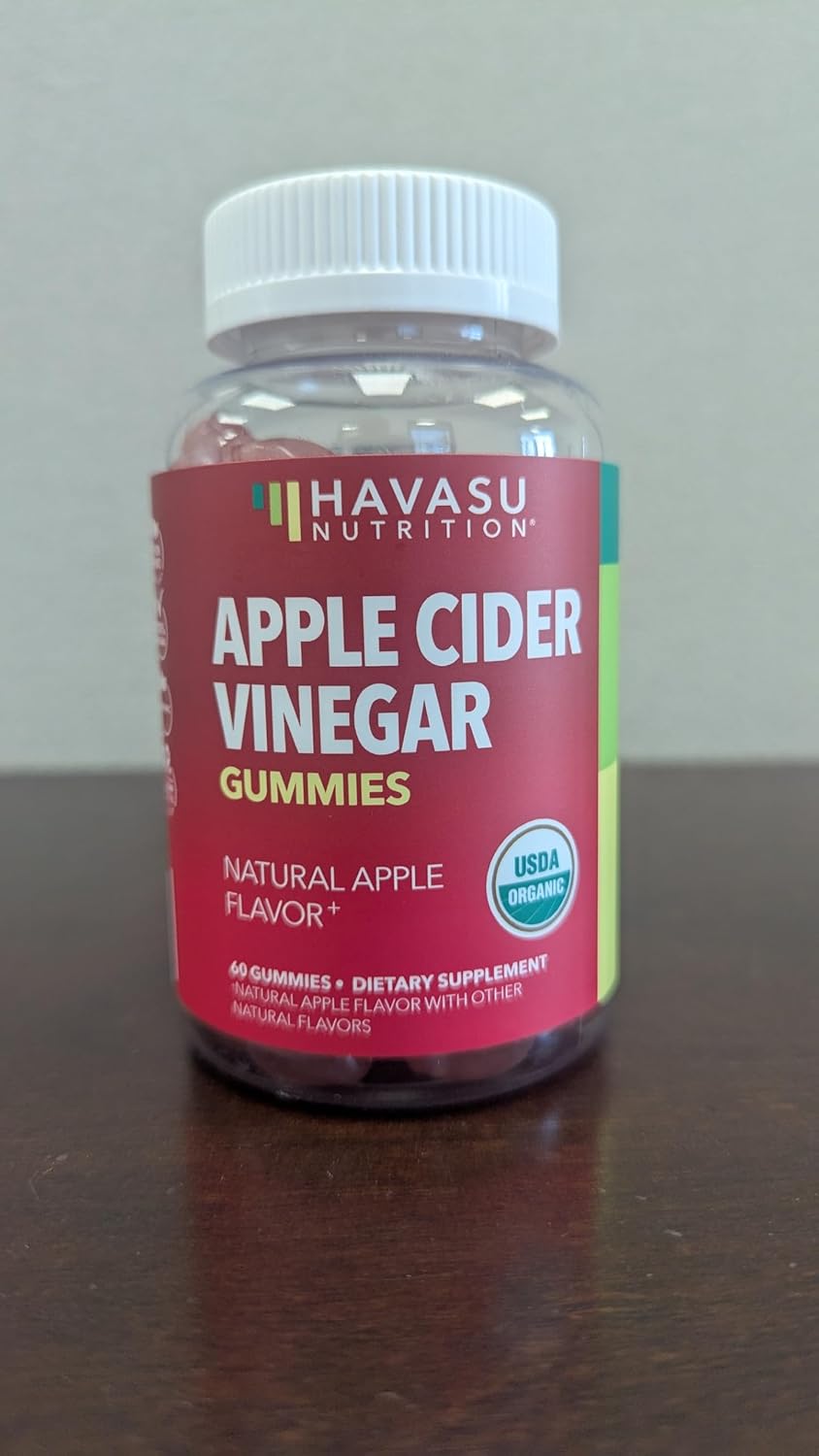 Apple Cider Vinegar Gummies - Organic ACV Vitamins for Digestive Health, Metabolism & Gut Support - 60 Count - Vegan, Non-GMO, Gluten-Free - Delicious Flavor & No Harsh Taste - 1 Month Supply