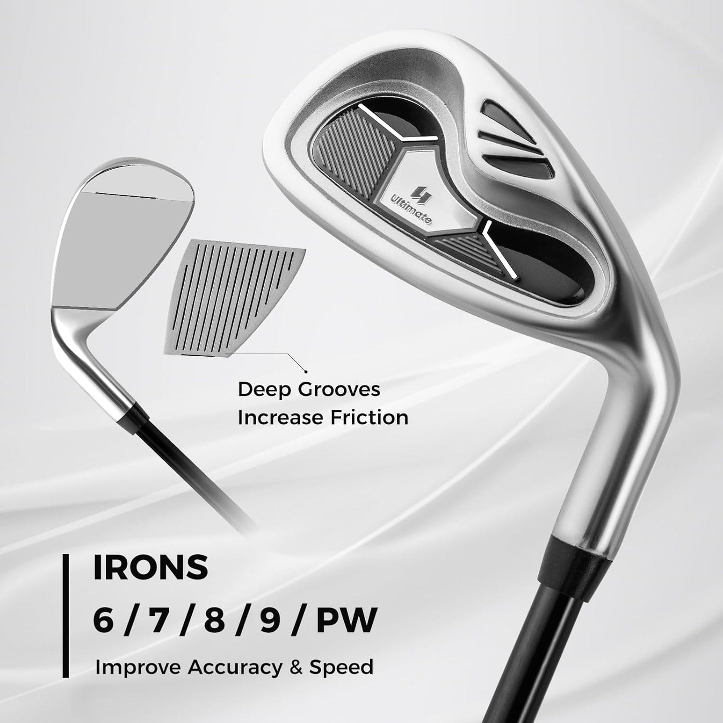 ULTIMATE Women's Complete Golf Club Set, 9/11pcs Right Handed Ladies Golf Clubs Set w/ 460cc Alloy Driver, #3 Fairway Wood, Hybrid, #6/#7/#8/#9/#P Irons & Putter