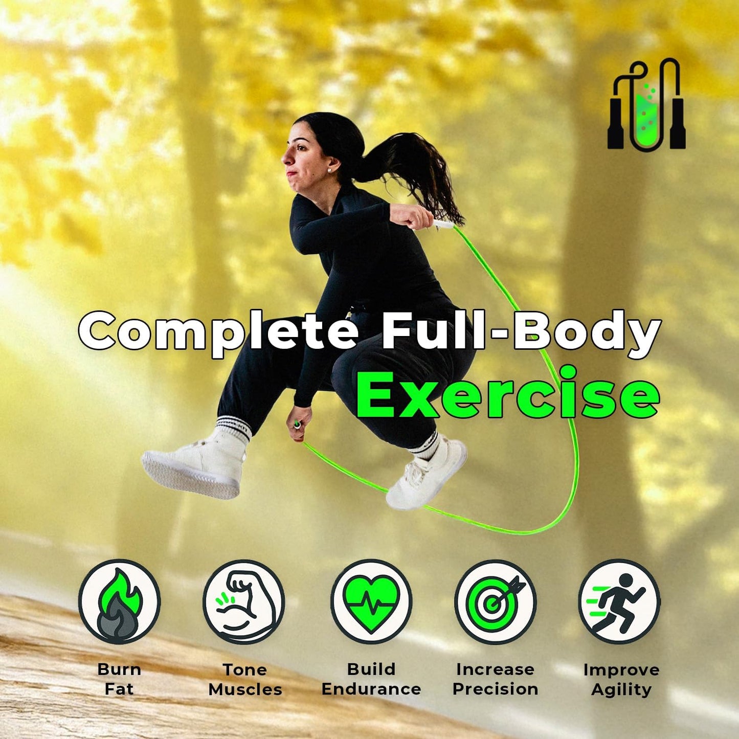 Premium Tangle-Free Jump Rope for Men & Women | Adjustable 10ft Skipping Rope | Ideal for Boxing, CrossFit & Cardio Training | Speed Rope for Fitness & Double Unders | Shatterproof Ergonomic Handles | Durable 5mm Cord