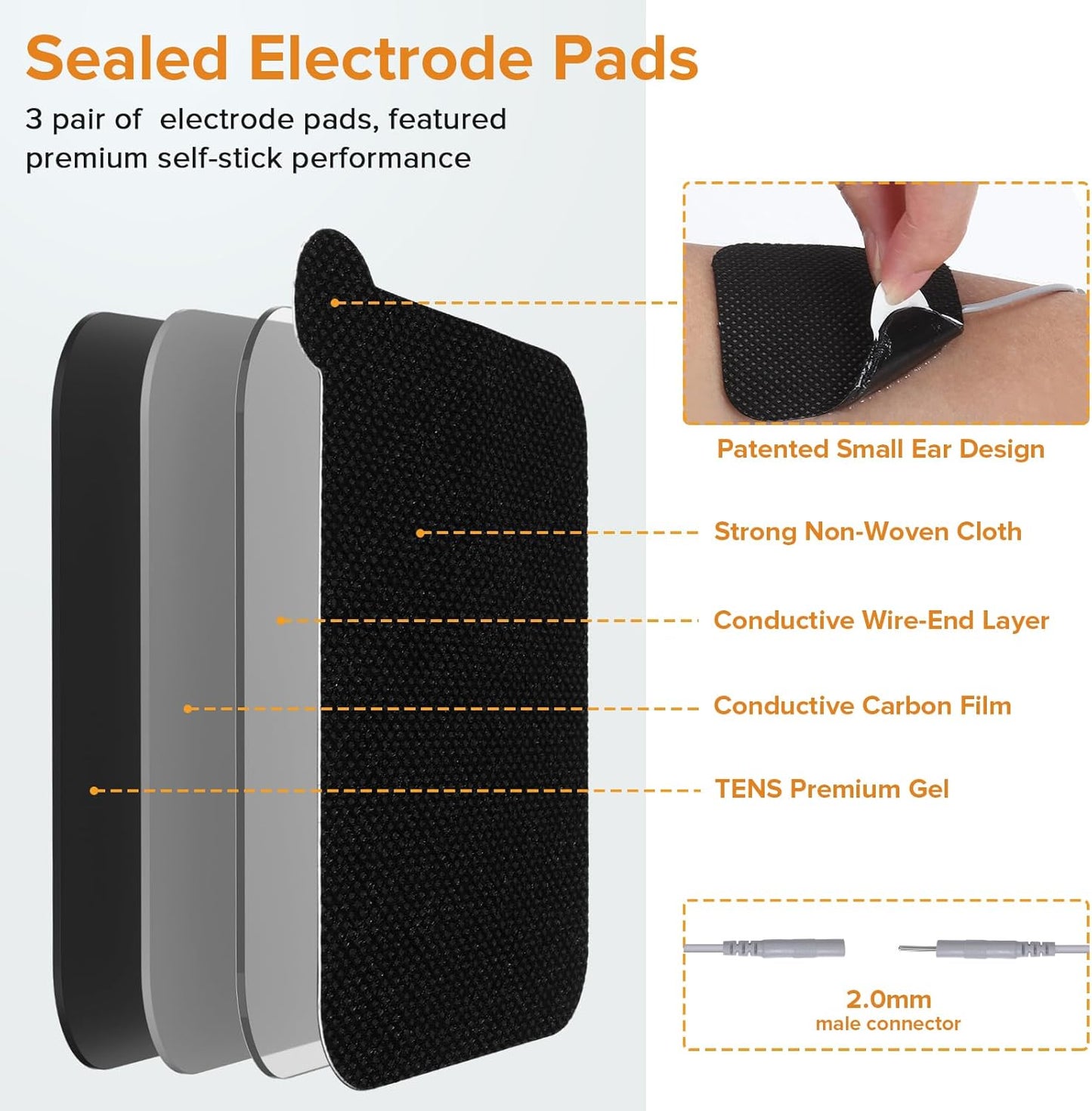 4 in 1 TNES Unit Muscle Stimulator Rechargeable Dual Channel EMS Muscle Massager Electronic Pulse Machine 36 Modes for Pain Relief Therapy,12 PCS TENS Unit Electrode Pads,Storage Case