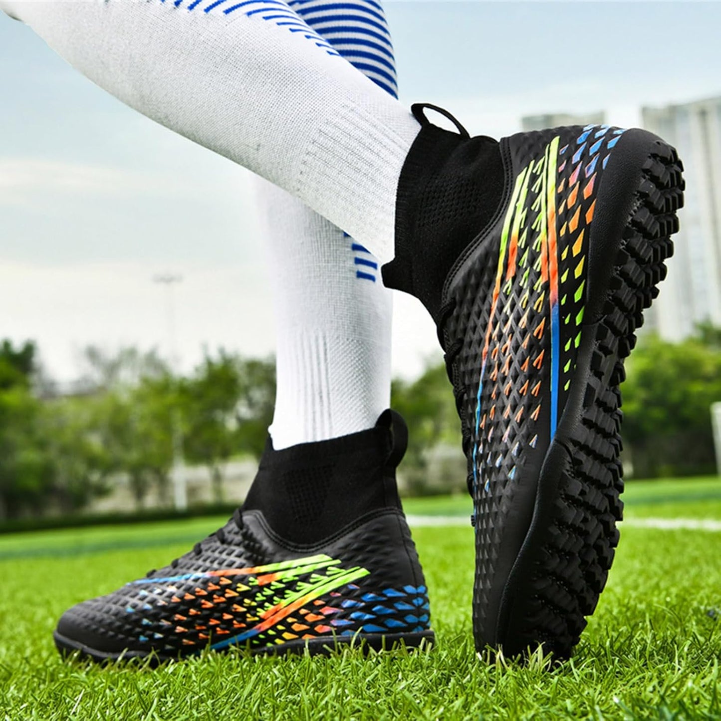 Mens Soccer Cleats Womens Indoor Soccer Shoes Wide Baseball Turf Shoes Adult Youth Rugby Shoes Big Boys Small Spikes AG TF Football Boots