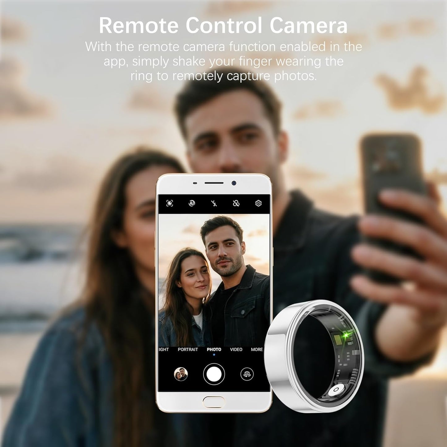 Smart Health Rings for Women Men, Fitness Tracker with Heart Rate, Blood Oxygen, HRV, Sleep Tracker, Step Tracker, No Subscription Fee, IP68 Waterproof Smart Ring for iphone & Android (Silver 10#)