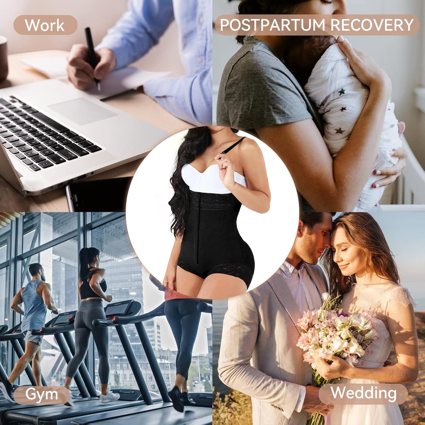 Shapewear for Women Tummy Control Fajas Colombianas Body Shaper Butt Lifter Compression Garment Open Bust Bodysuit