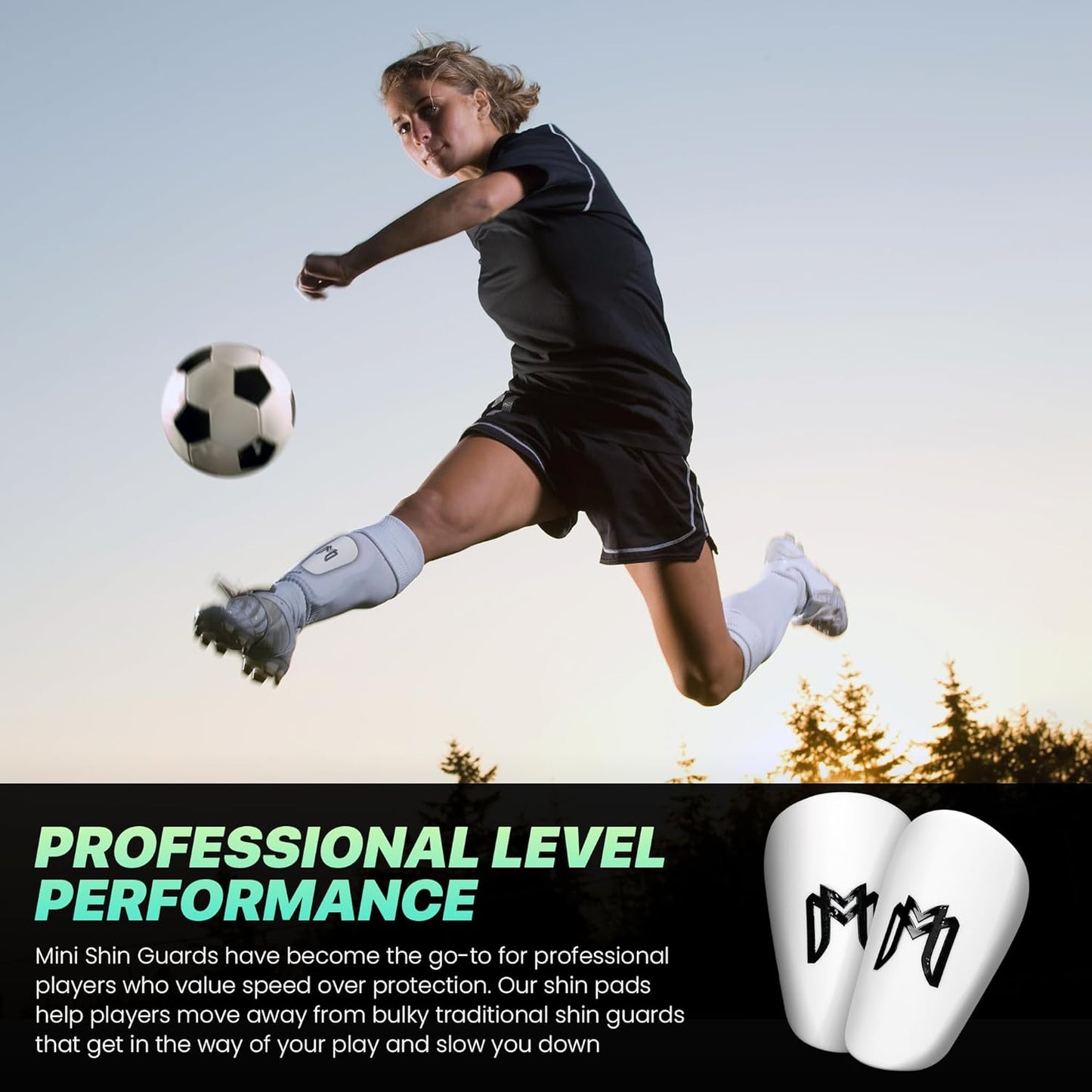 MiniGuards - Mini Shin Guards for Soccer Players - Tiny Shin Pads for Men, Women, Teens - Miniature Shin Guards 3.9 x 2.4 inch - Perfect for High Level Soccer Athletes