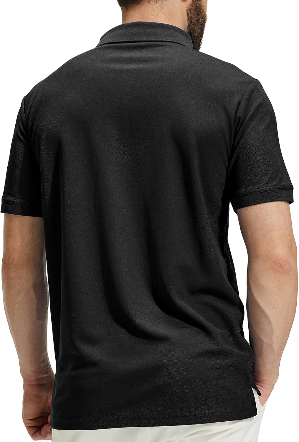 MIER Polo Shirts for Men Short Sleeve Quick Dry Polyester Collared Shirts Casual Golf Shirts, Moisture-Wicking