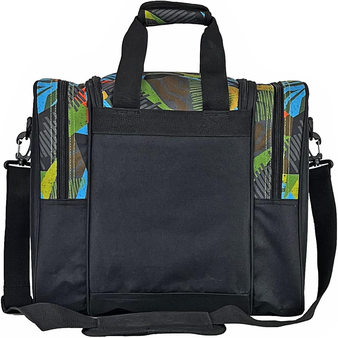 GRANDUP Bowling Ball Bag for Single Ball - Black Bowling accessories Ball Tote Bag Bowling Bag with Padded Ball Holder - Fits Bowling Shoes Up to Mens Size 14