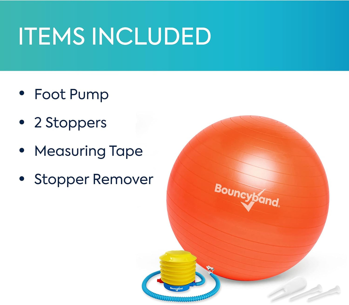 Bouncyband Balance Ball – Create Flexible Seating to Improve Focus at School, Office, or Home with This No-Roll Weighted Ball