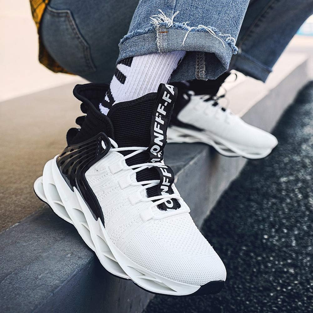 Hello MrLin Men's Running Shoes Non Slip Athletic Tennis Walking Blade Type Sneakers Hip Hop