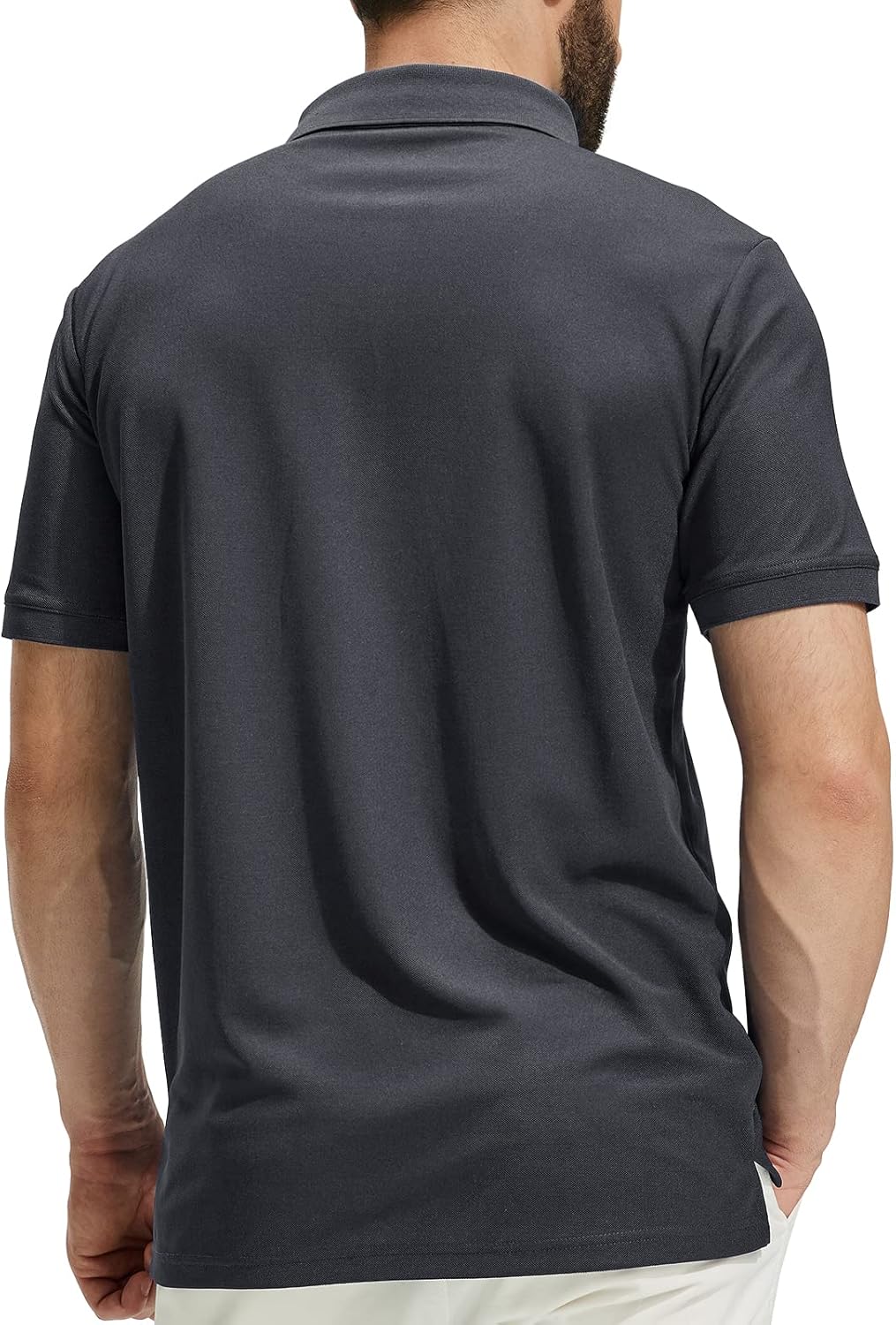 MIER Polo Shirts for Men Short Sleeve Quick Dry Polyester Collared Shirts Casual Golf Shirts, Moisture-Wicking