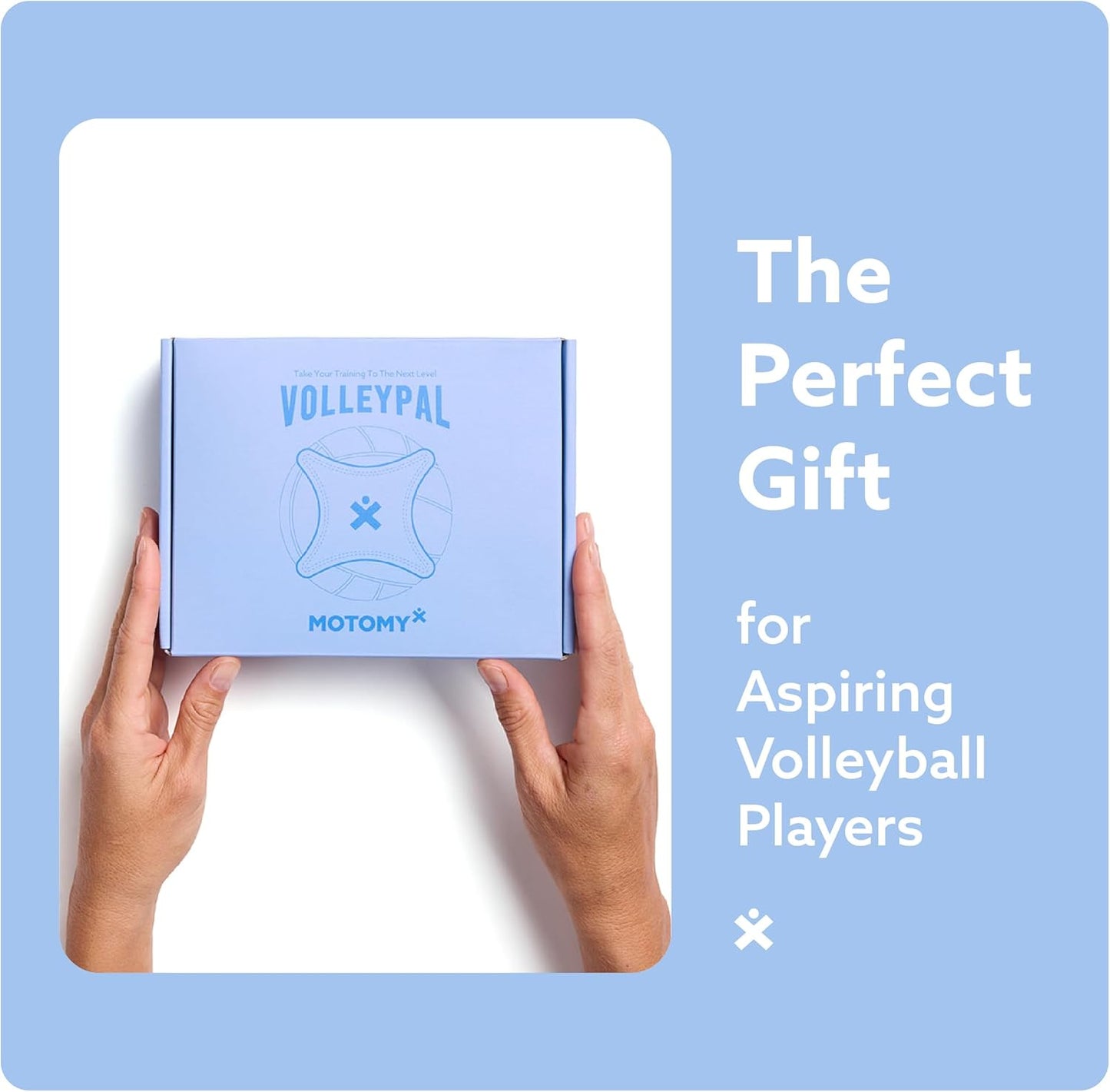 MOTOMY™ Volleyball Training Equipment Aid ‘VolleyPal’ – Solo Rebounder Trainer for Serve, Spike, Set & Pass; Indoor and Outdoor Practice Gear Gifts for Beginners & Experts