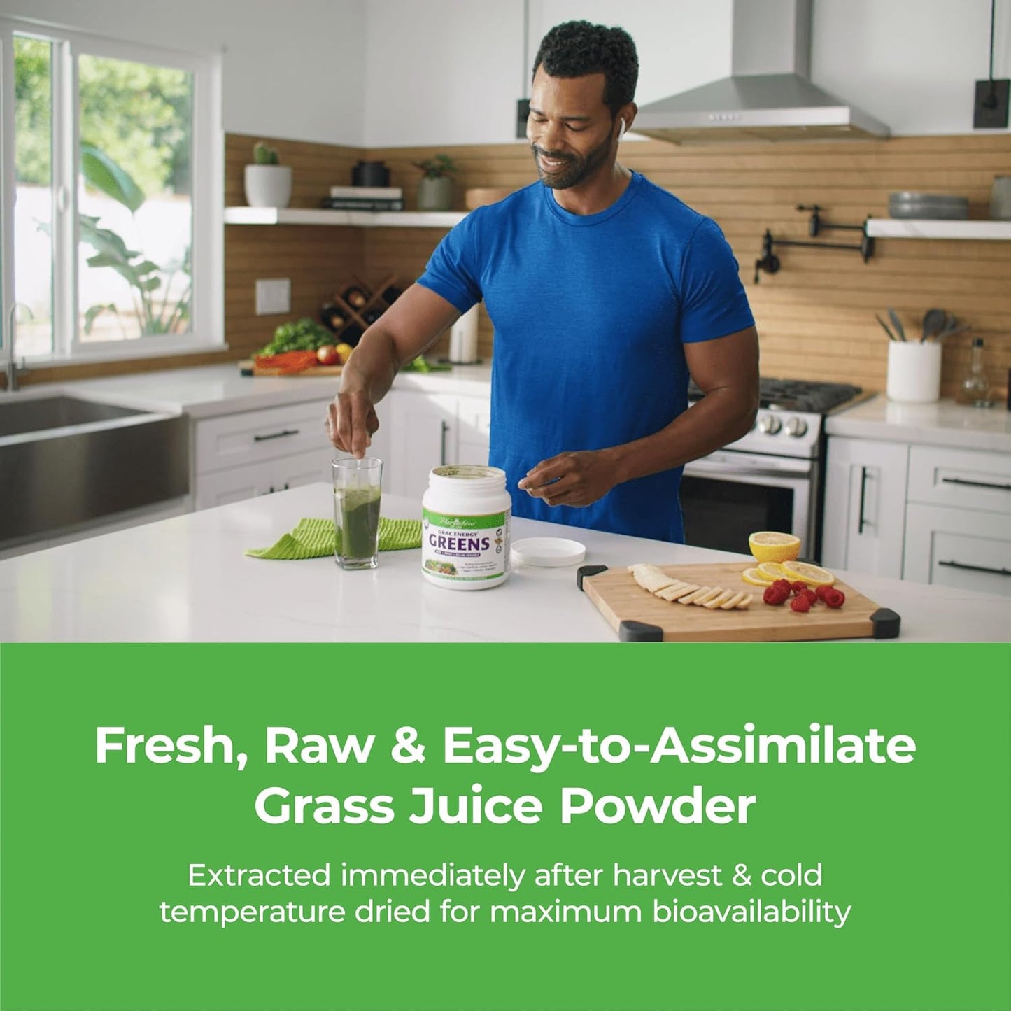 Paradise Herbs, ORAC Energy Greens Powder, Antioxidant Power of 24 Servings of Fruits & Vegetables in 1 Scoop, 120 Servings