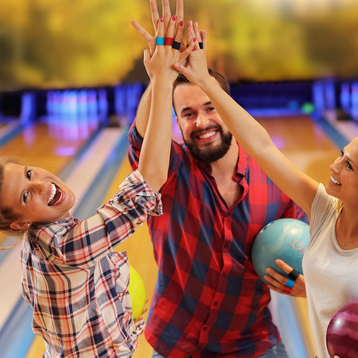 Sratte 150 Pieces Bowling Thumb Tape Bowling Protective Performance Finger Protection Bowlers Accessories Assorted Colors Bowler Thumb Tape Pre Cut