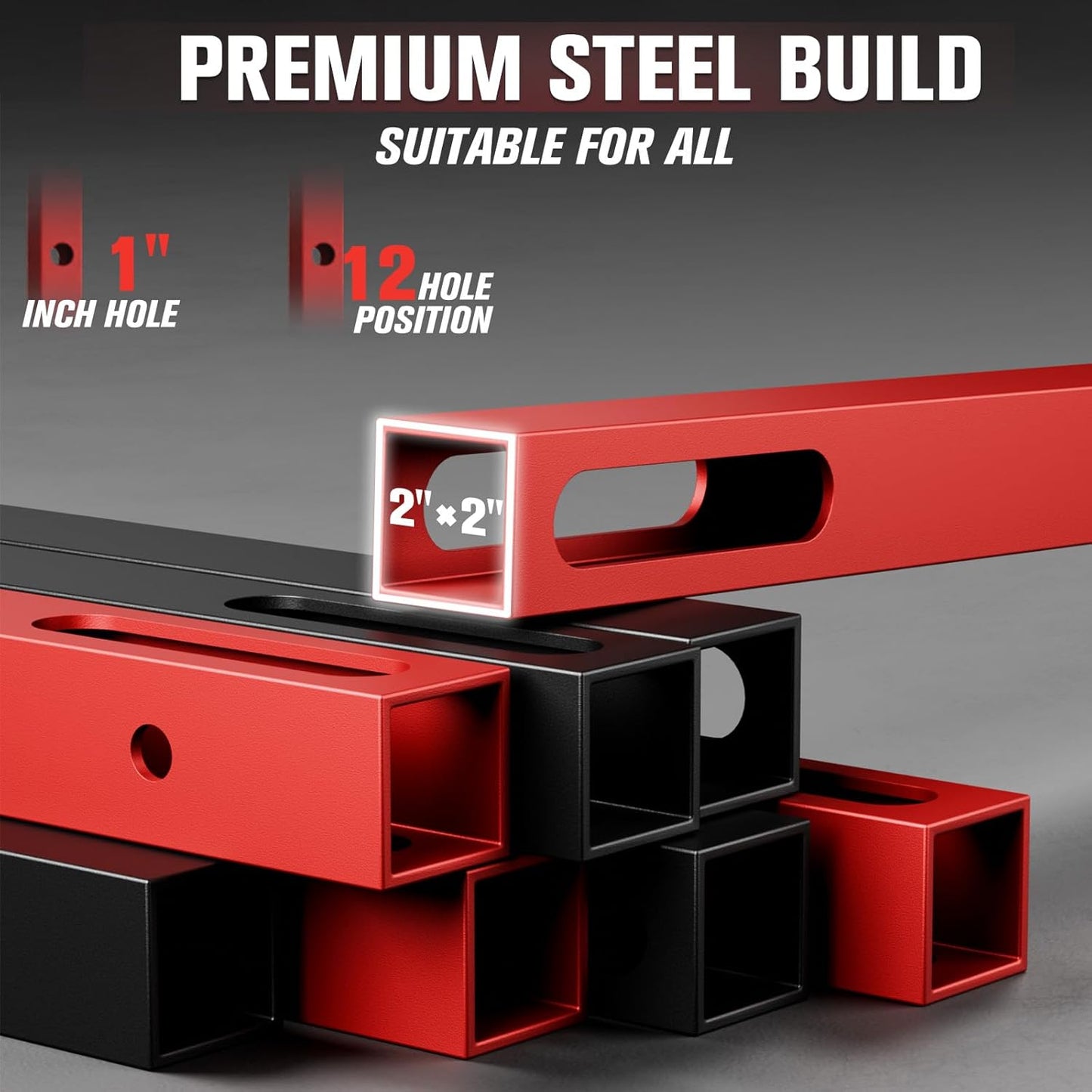 RitFit Power Cage with Optional LAT PullDown/Cable Crossover, 1000LB Squat Rack for Home & Garage Gym, with Weight Storage Rack and More Training Attachments, ASTM-Certified