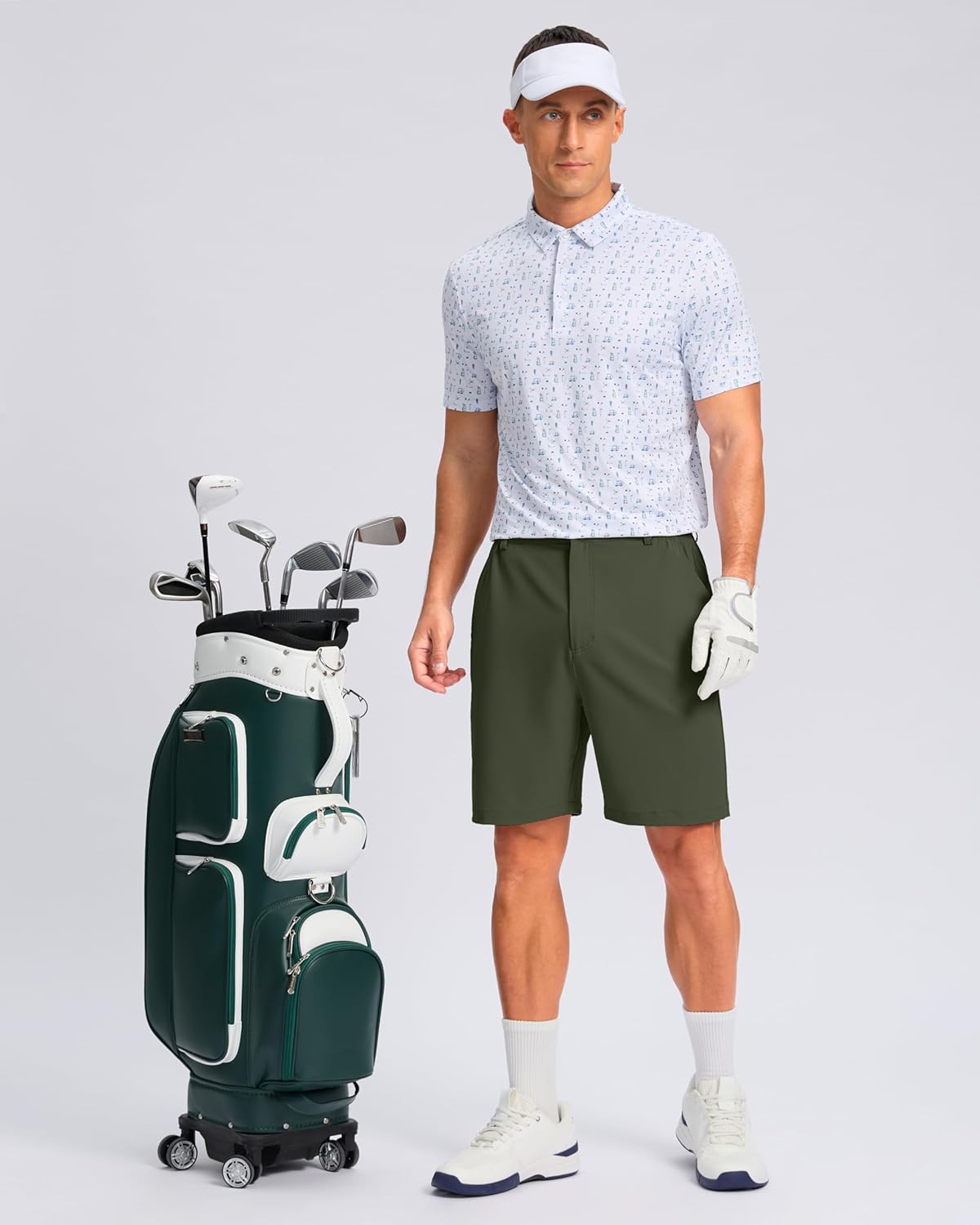Pudolla Men's Casual Shorts 7"/9" Lightweight Golf Shorts with 3 Pockets Stretch Quick Dry Comfy Work Shorts