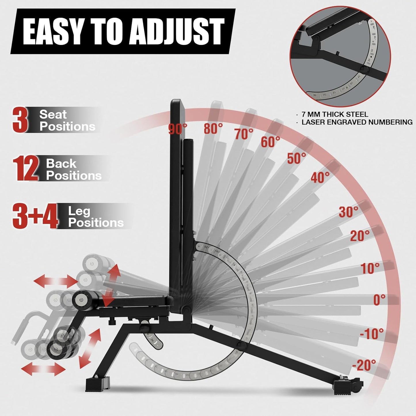 Mikolo Power Cage, 2000LB Power Rack with Independent Dual Pulley System, Multi-Function Home Gym Workout Machine for Cable Crossover