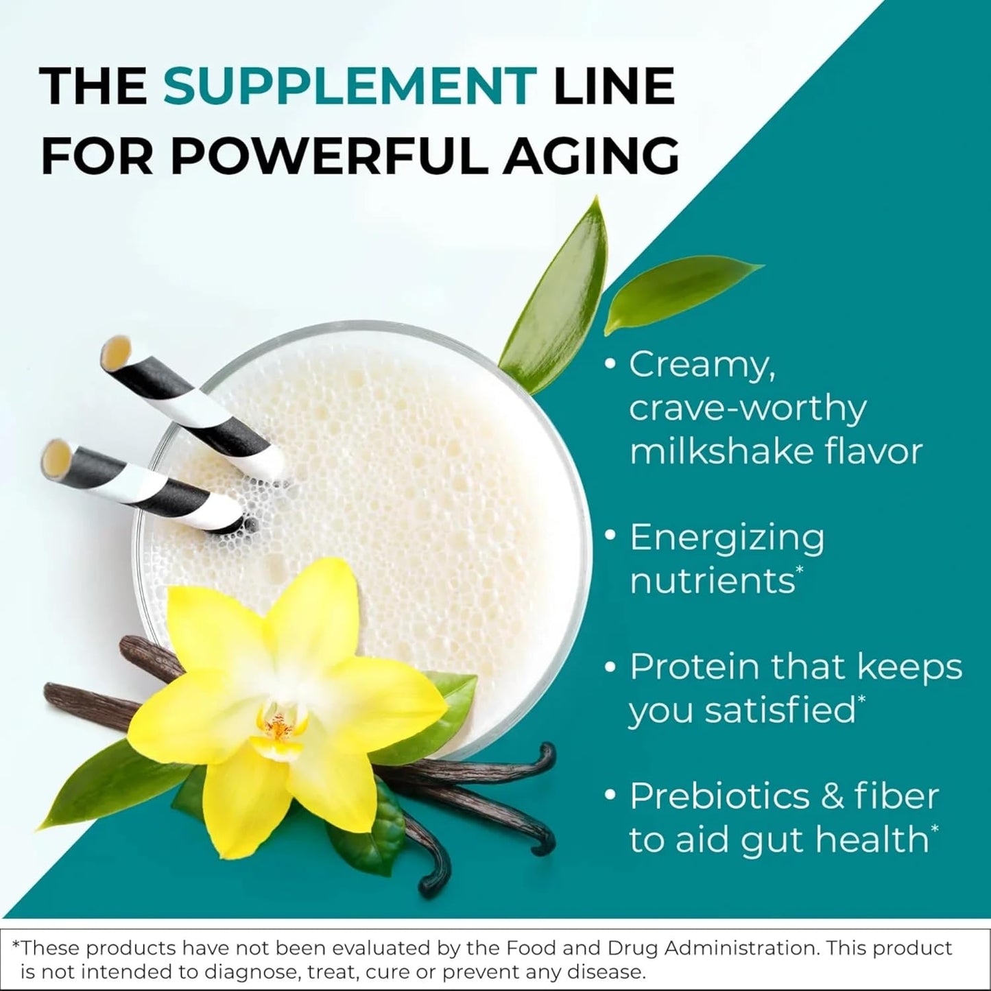 Reignite Wellness by JJ Virgin | Vanilla Plant-Based All-in-One Shake | Plant Protein Powder, Vitamins, Minerals, Greens & Aminos | 22g of Plant Protein | 30 Servings