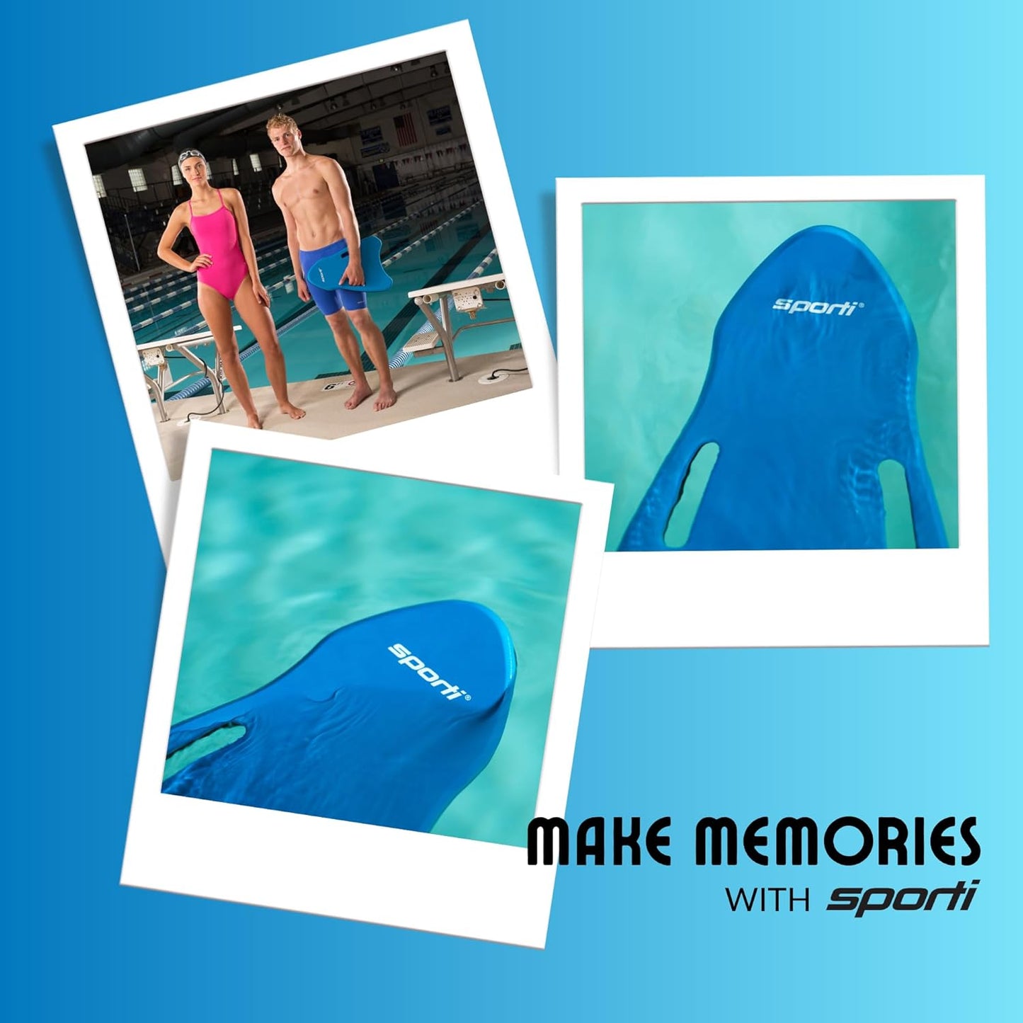 Sporti Adult Kickboard for Swim Training - Swimming Kickboard for Men Women, Water Board for Adult, Swimming Training Aid