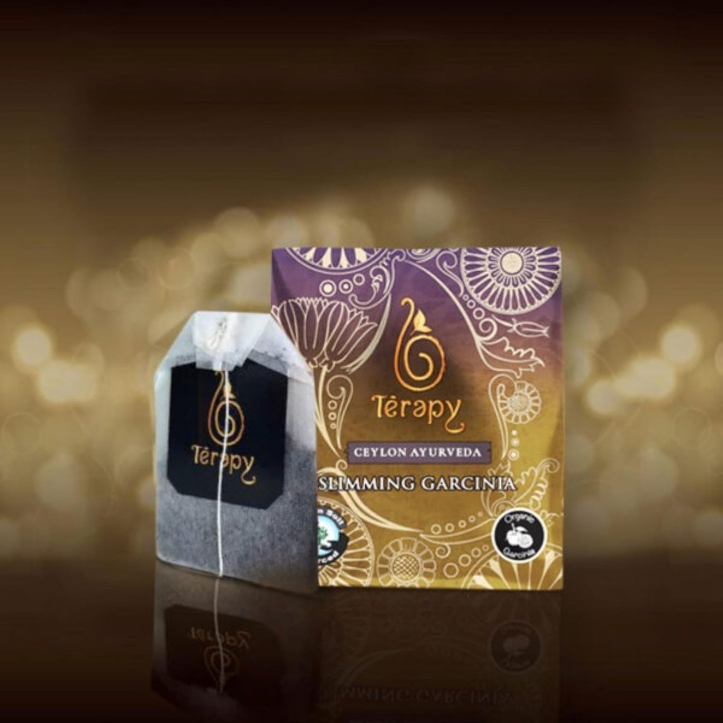 Tรฉrapy Ceylon All Day Slimming Tea | All Natural Herbal Ingredients featuring Garcinia Cambogia | Organic Herbal Slimming Tea Bags | Eco-friendly Individually Wrapped Tea Bags - 18 Count