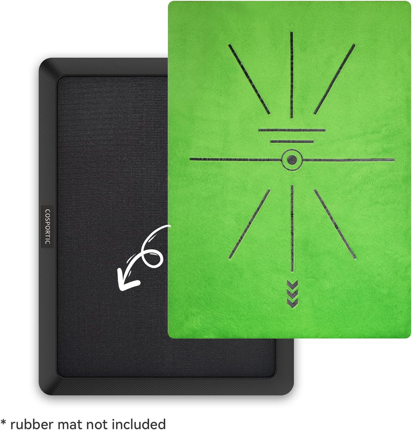 Golf Hitting Mat,Golf Training Mat for Swing Path Feedback Detection Batting, Extra Replaceable Golf Practice Mat 16"x12", Golf Gifts for Men Women for Home Indoor Outdoor