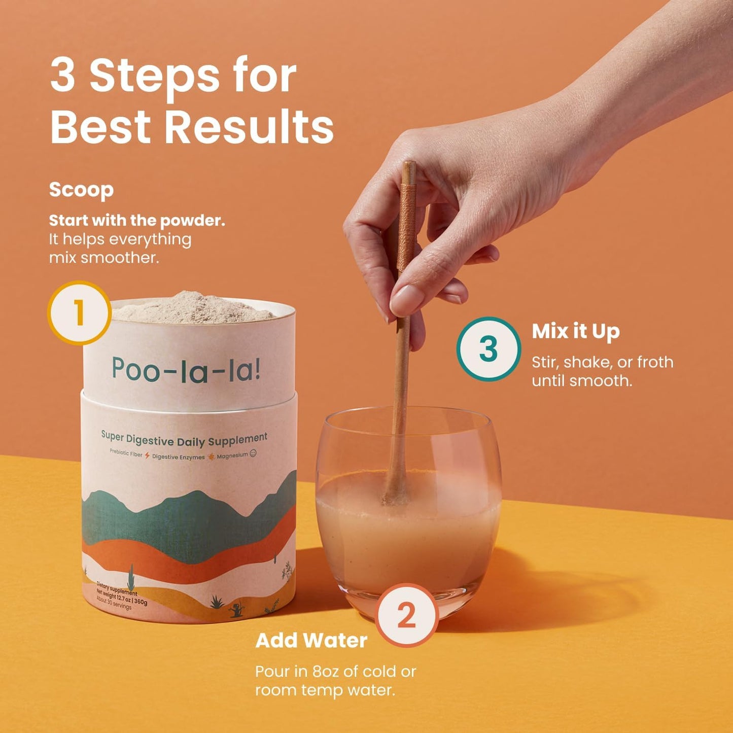 Nighttime Prebiotic Fiber Powder with Digestive Enzymes & Magnesium Glycinate for Sleep | Gut Health Supplement for Women & Men - Digestion Support, Bloating Relief - Citrus, 7 Servings