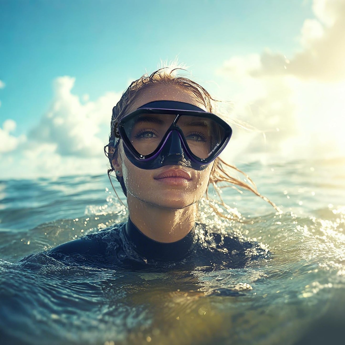 Scuba Diving Mask for Adults - Premium Anti-Fog Snorkeling Mask Comfortable & Leak-Proof Swim Goggles with Nose Cover for Scuba Diving, Snorkeling & Underwater Adventures