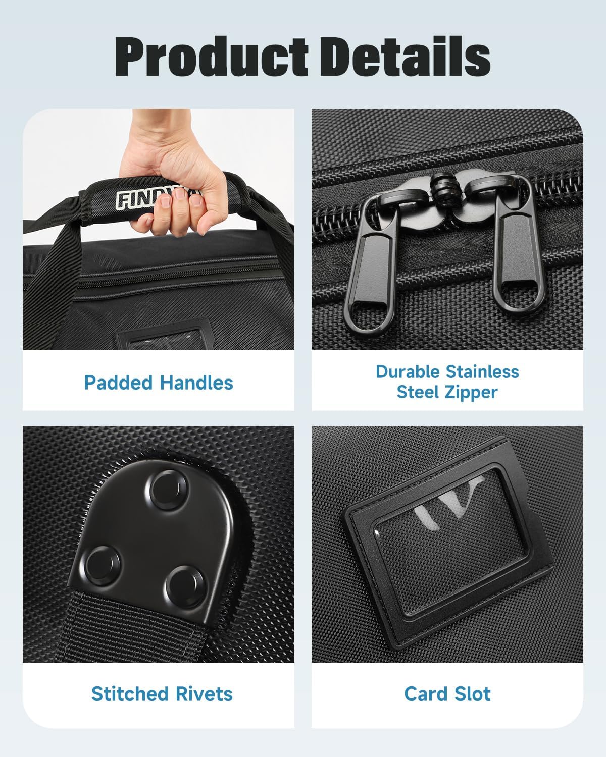 findway Golf Travel Bags, Golf Bag Travel Case for Airlines with Wheels, 1680D Heavy Duty Oxford and ABS Hard Case Top, Lightweight and Foldable