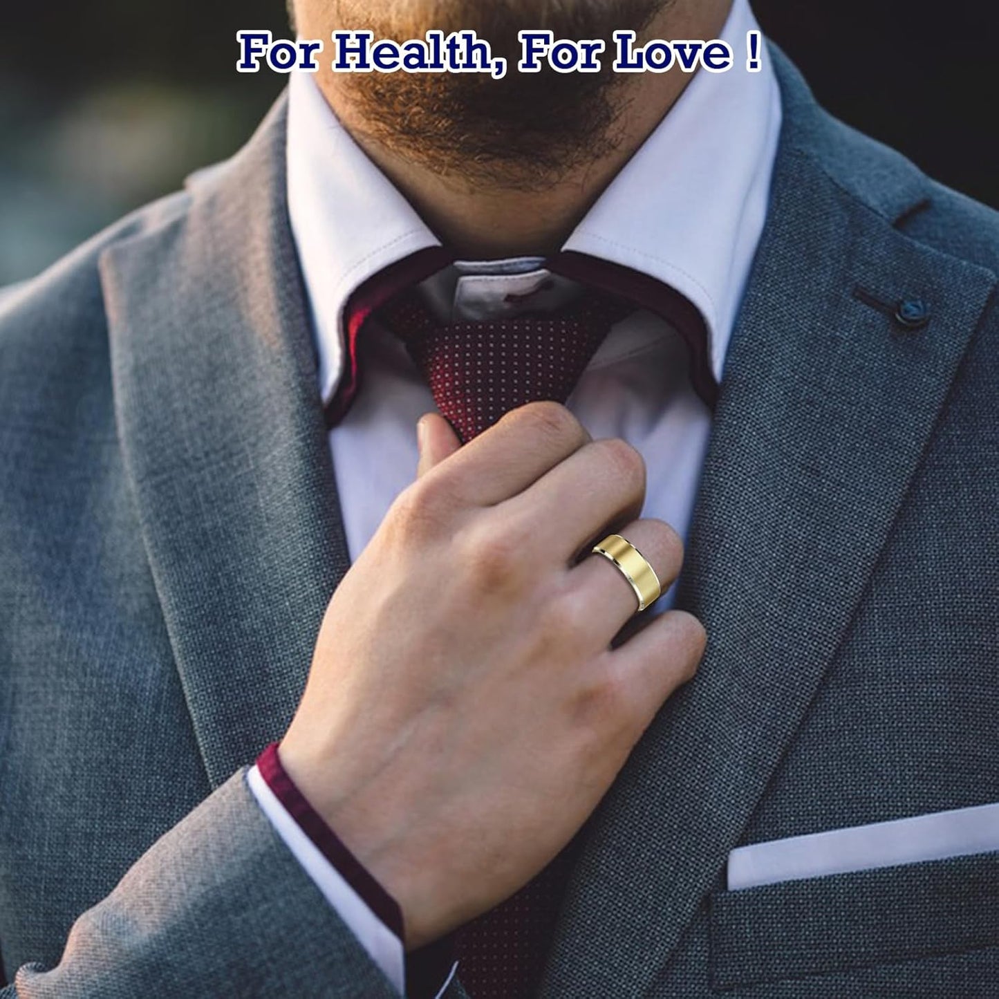 Smart Ring Health Tracker, Sleep Tracker Ring with Heart Rate, Waterproof Fitness Ring for Activity Monitoring/Steps/Distance/Calories,Air Gestures,Up to 7-Day Battery,for iOS Android (Light Gold,#10)