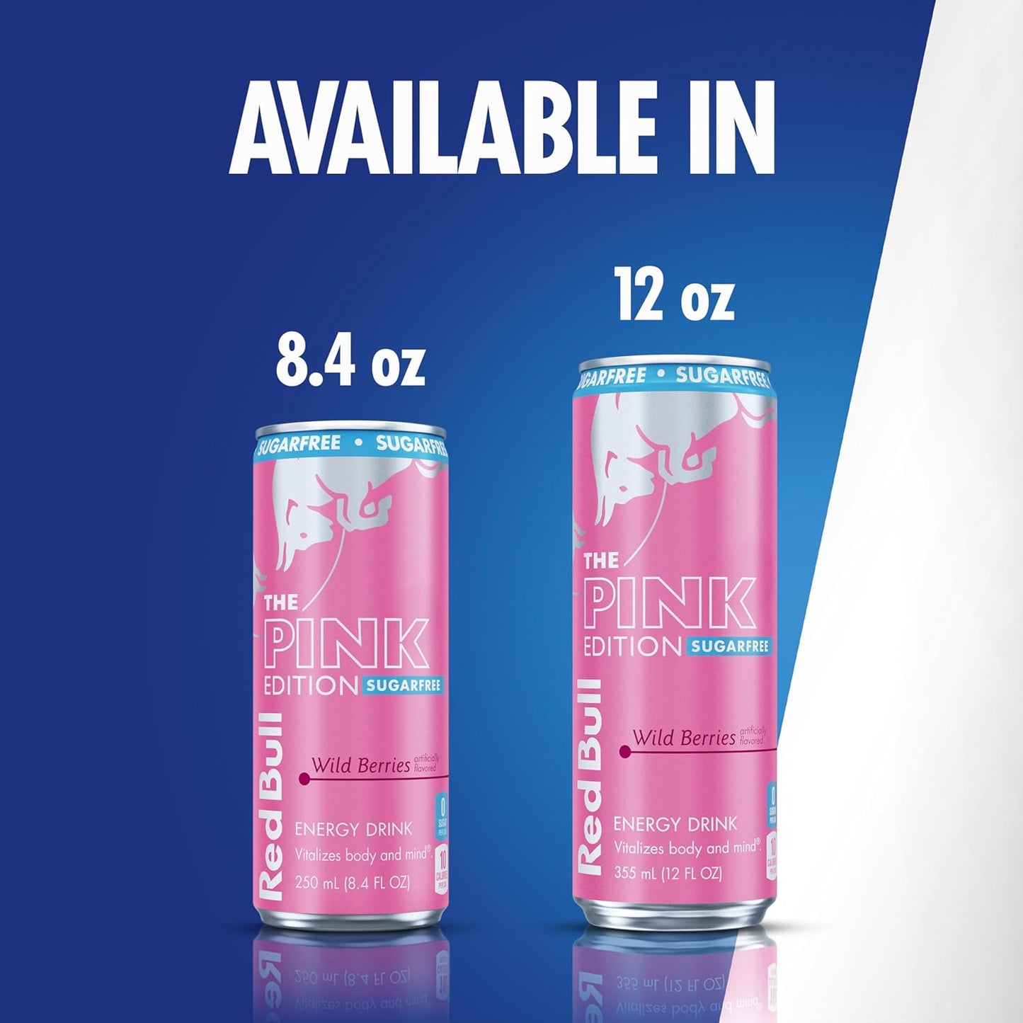 Red Bull Pink Edition Sugar Free Energy Drink, Wild Berries, 8.4 fl. oz., Case of 24 cans, with 80mg Caffeine, Taurine & B Vitamins